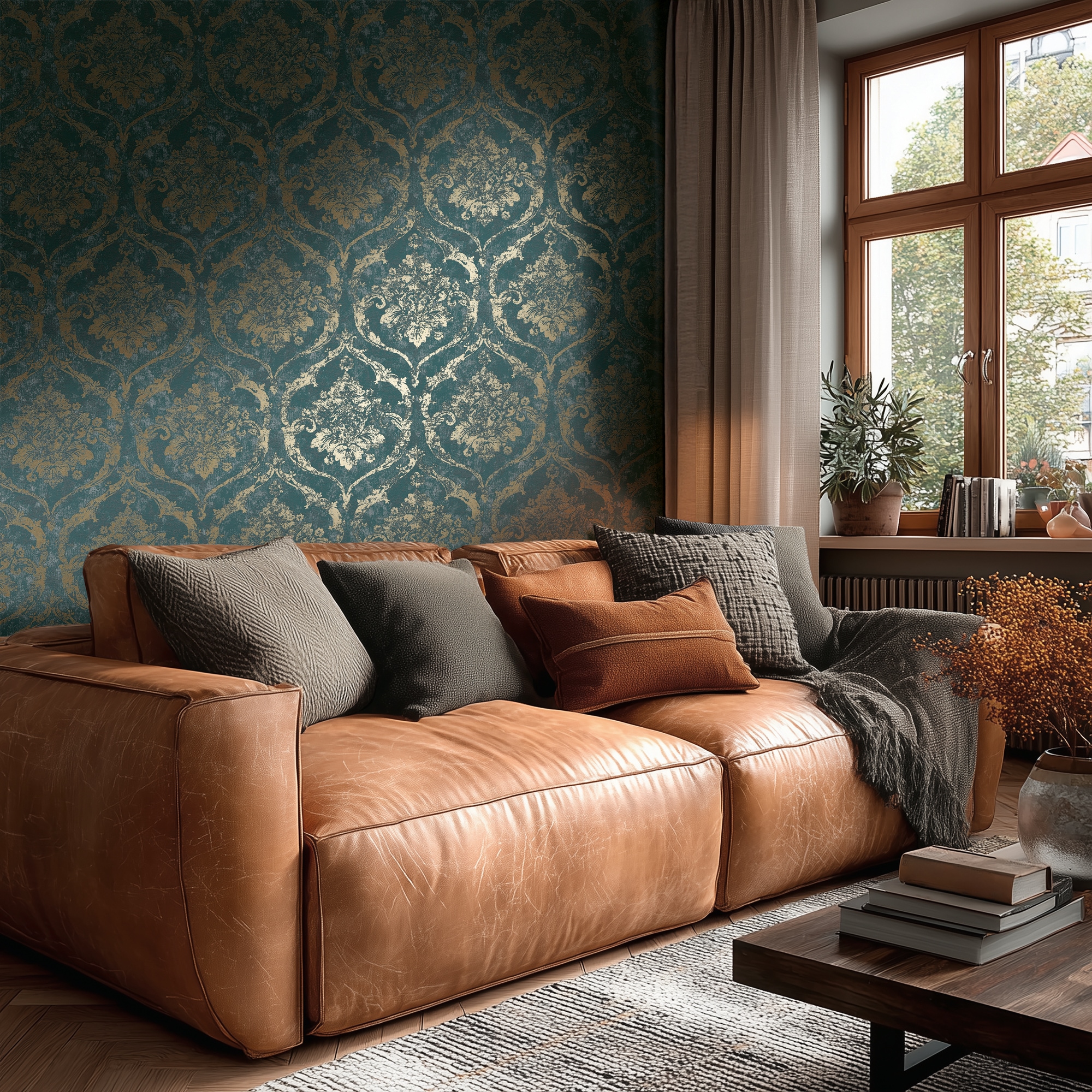 living walls Vliestapete "Vibes & Styles Davide – Maison Du Temps Vliestapete" ornamental leicht strukturiert Elegantes Ornamentdesign mit Vintage-Charakter und edlem Glanzeffekt