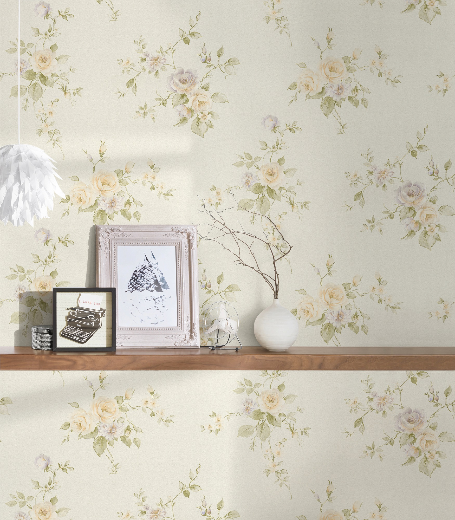 A.S. Création Vliestapete »Romantico romantisch floral«, floral-botanisch-Wald, Tapete Blumen Tapeten Wohnzimmer Schlafzimmer Küche modern Design Büro