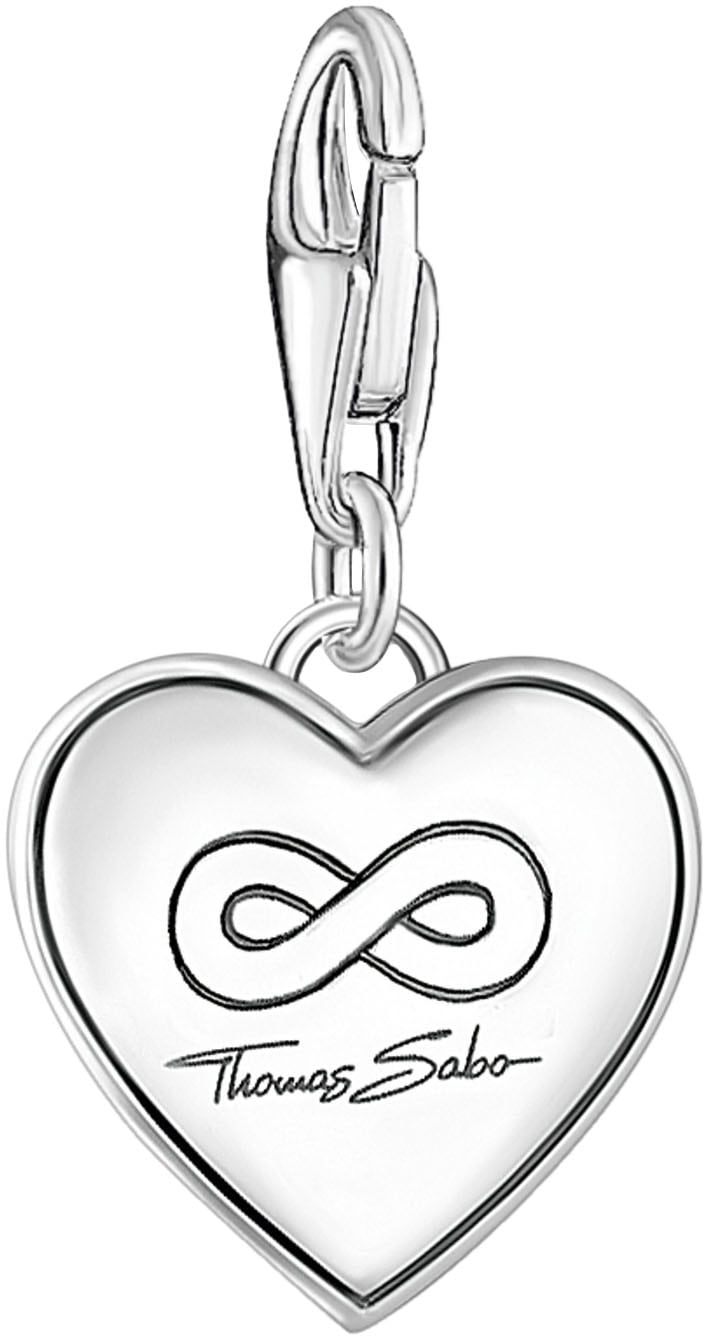 THOMAS SABO Charm Herz »YOU&ME Unendlichkeitsschleife/Infinity, 2206-691-7«, mit Zirkonia (synth.)