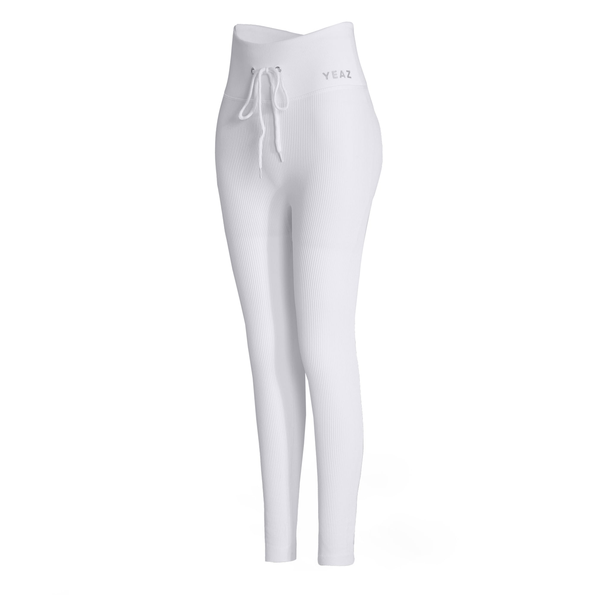 Leggings YEAZ "Leggings RUNWAY", Damen, Gr. M, US, weiß, Obermaterial: 87% Nylon NY. 13% Elasthan EL., Hosen Leggings