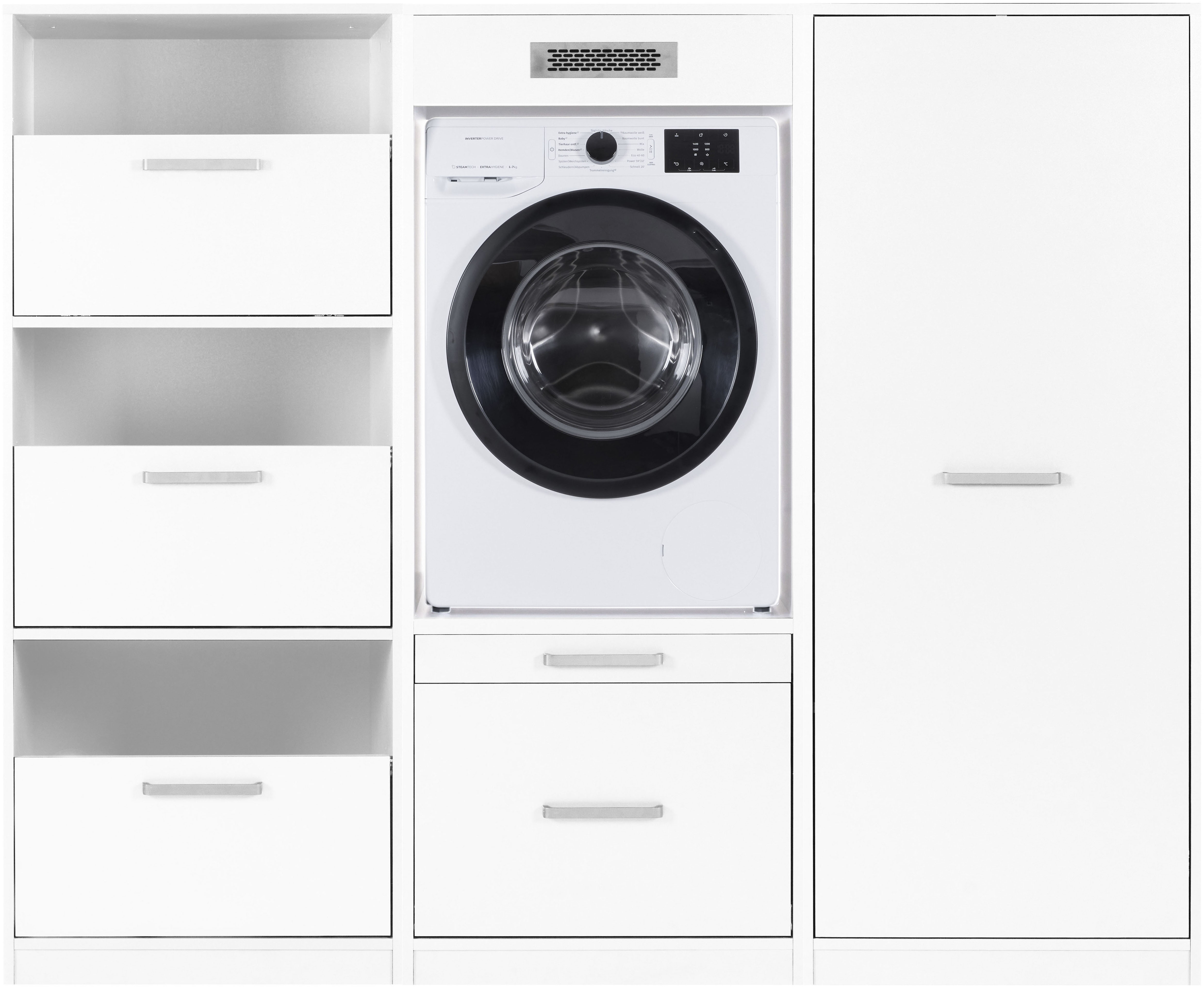 Inter Link "Norela, Waschmaschinenumbauschrank, Geräteschrank mit Wäscheschrank" 3 Stk. tlg.