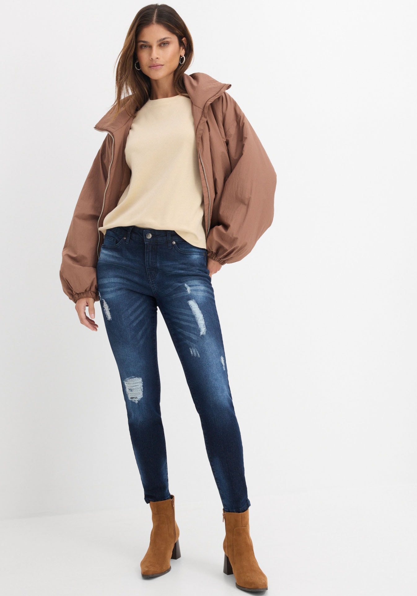 bonprix Skinny-fit-Jeans 1 tlg. Skinny-fit, mit Destroy-Effekten, in vielen Größen erhältlich