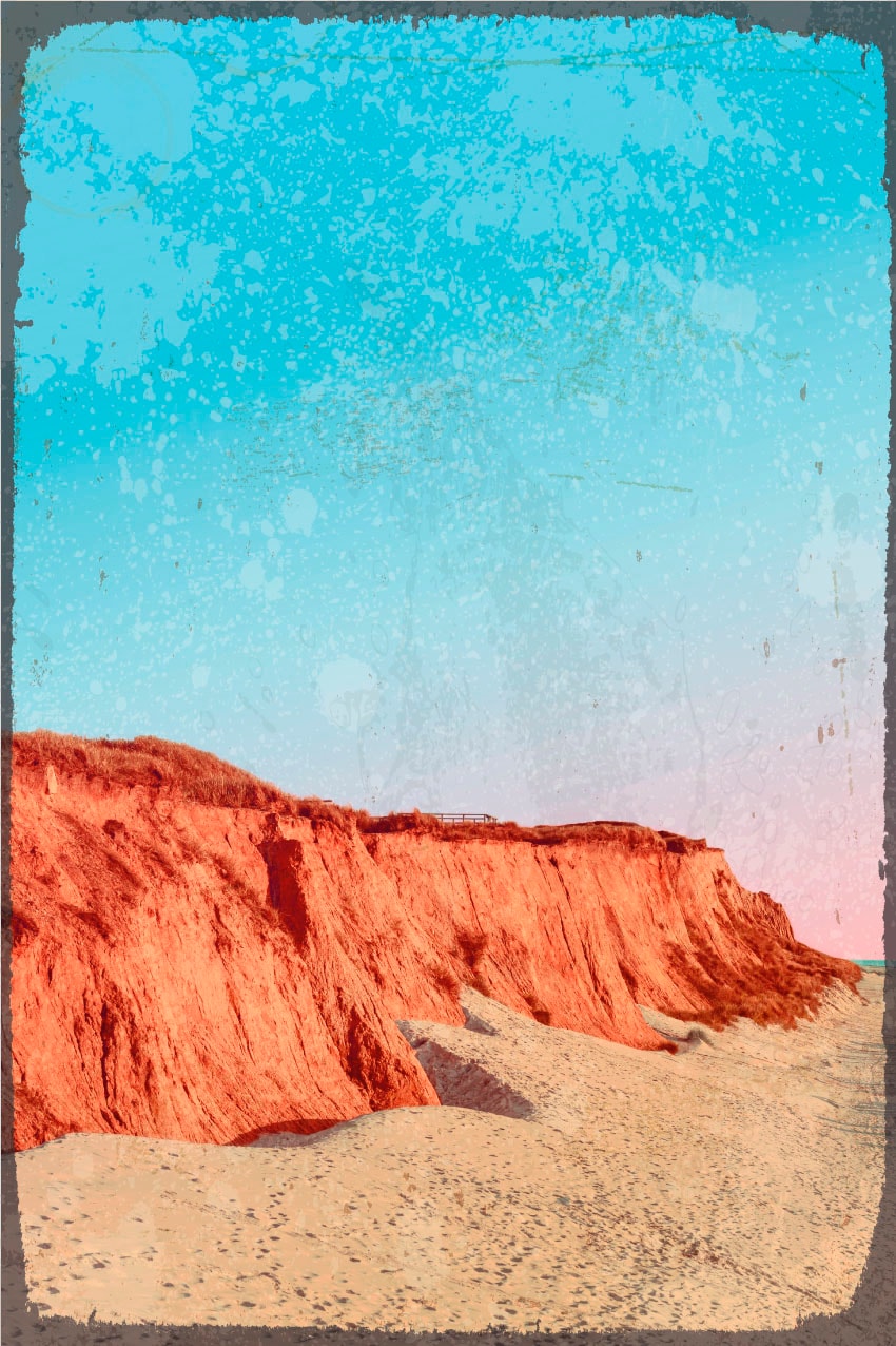 queence Metallbild "Perfect beach", Schriftzüge-Schriftzug-Küste-Strandbild günstig online kaufen