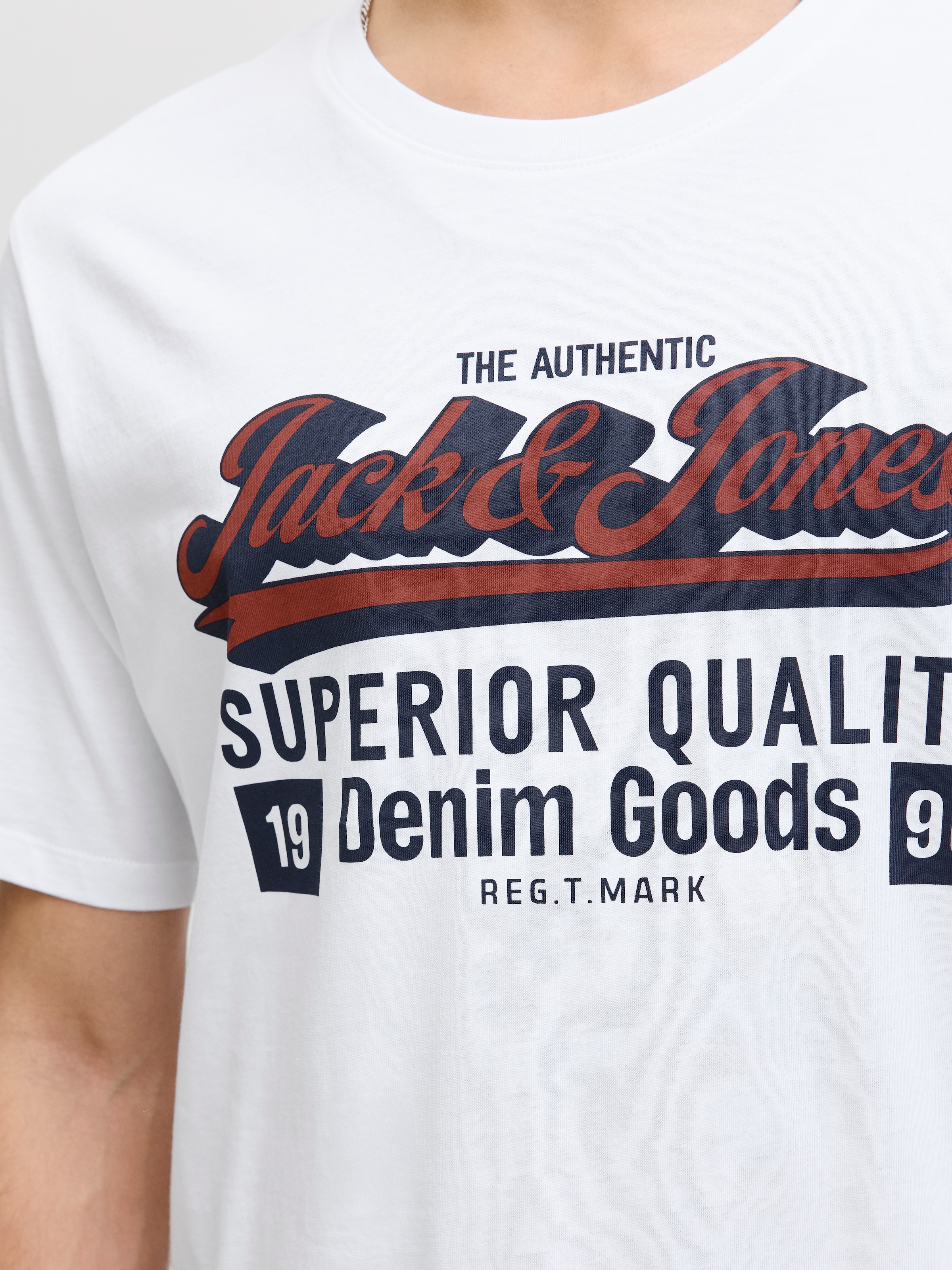 Jack & Jones Rundhalsshirt »JJELOGO TEE SS O-NECK 2 COL AW25 5PK MP«, (Packung, 5 tlg.)