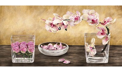 Home affaire Kunstdruck »Orchideen und Rosen in Vasen«, (1 St.) kaufen