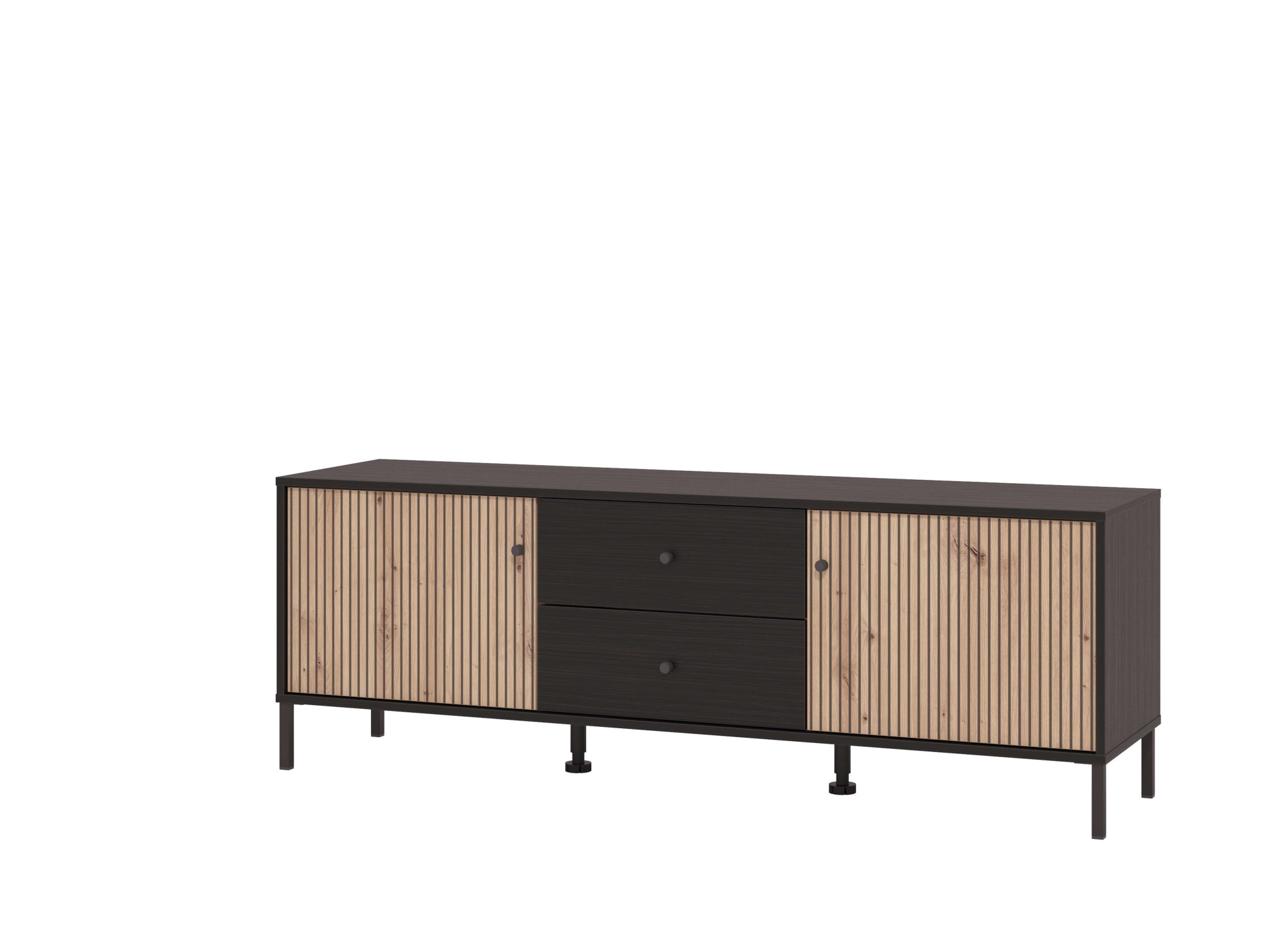 INOSIGN Lowboard »Correze, TV-Lowboard, TV-Schrank, TV-Ständer, Breite 157 cm«, Kommode mit 4 geschlossenen Fächern, mit 2 Türen, Holzoptik