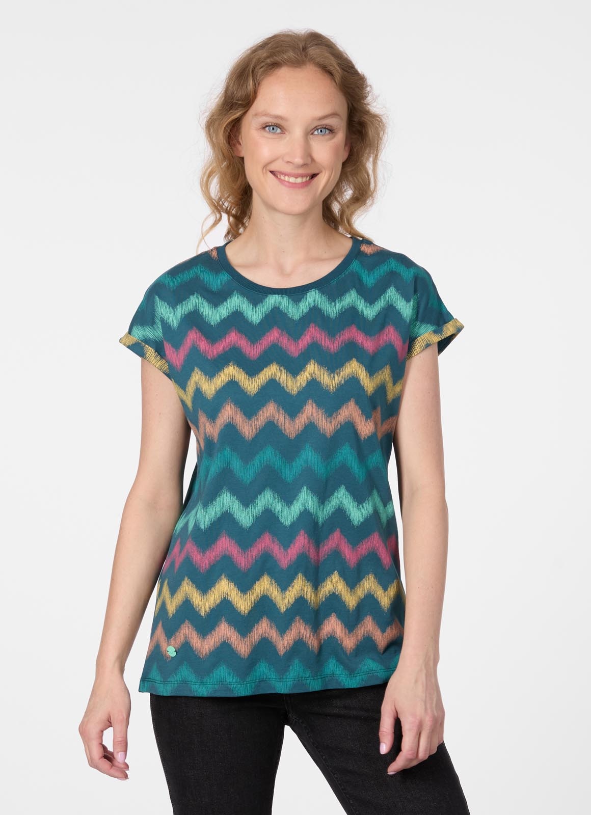 Ragwear Kurzarmshirt "DIONA PRINT" Bestseller aus Baumwoll-Modal-Mix mit allover Print