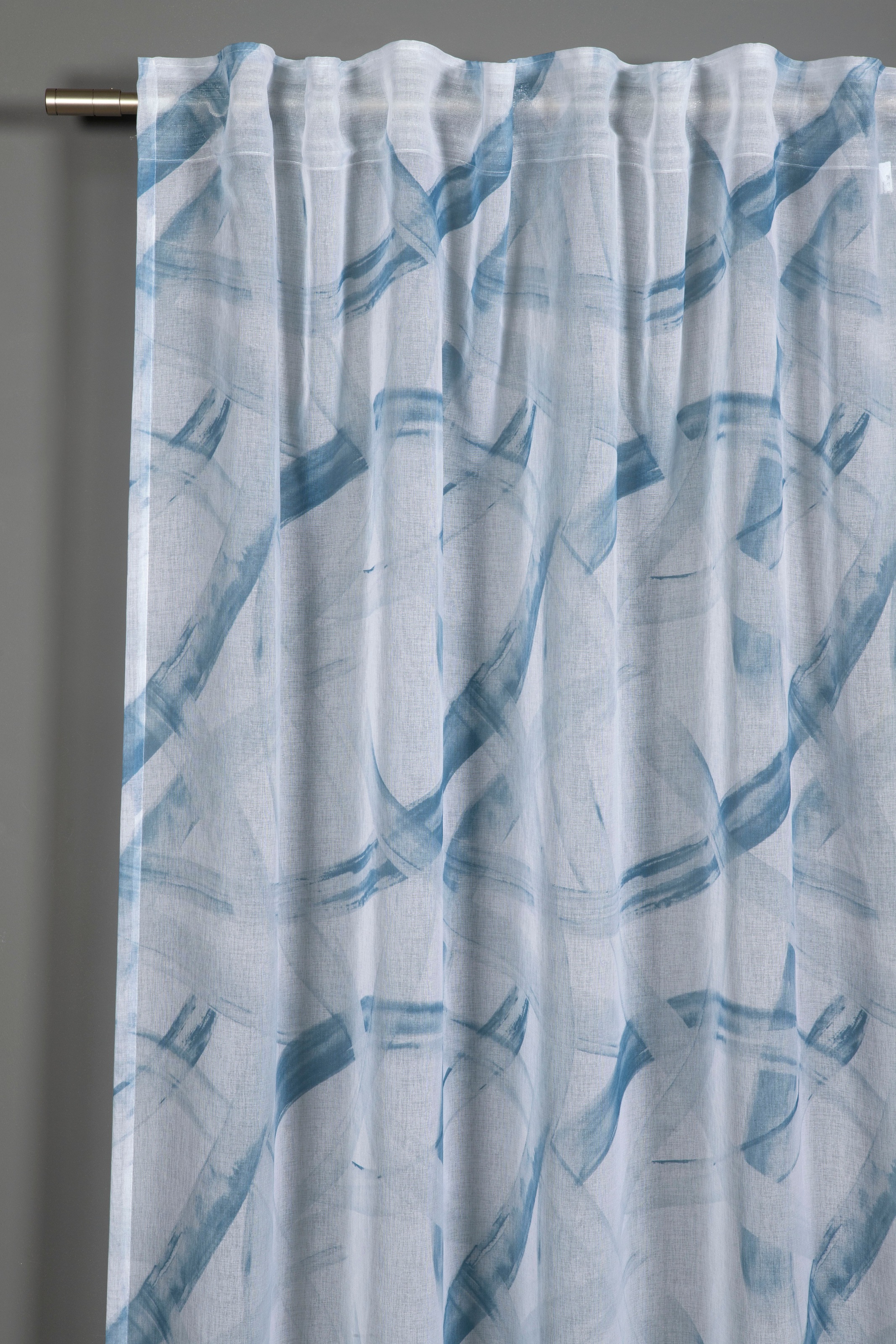 GARDINIA Gardine "Schal mit Gardinenband Dolly Voile mit Druck" verdeckte S günstig online kaufen