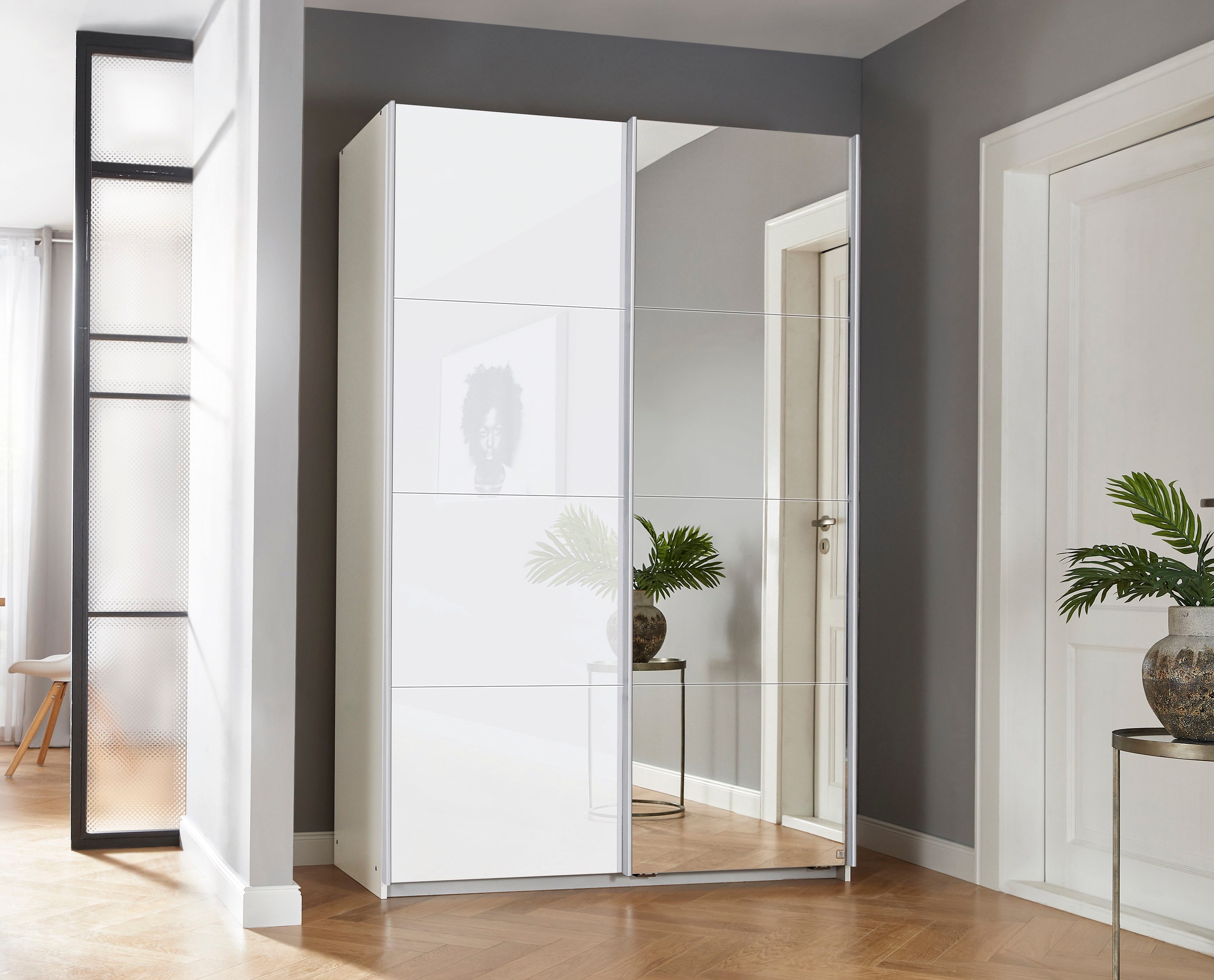 Thumbnail - OTTO home Schwebetürenschrank "Kleiderschrank Schrank Garderobe Schlafzimmerschrank THANOS" in 3 verschiedenen Ausstattu...