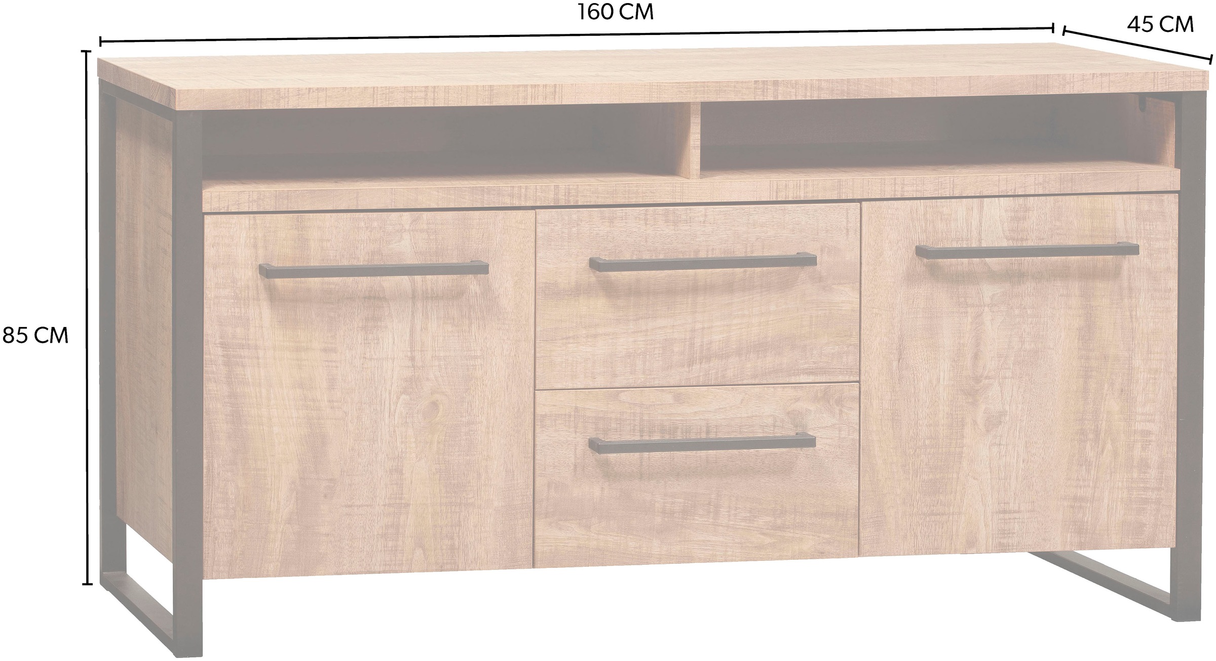 OMG Design Sideboard »Carriba«, in zwei Breiten, mit Soft-Close