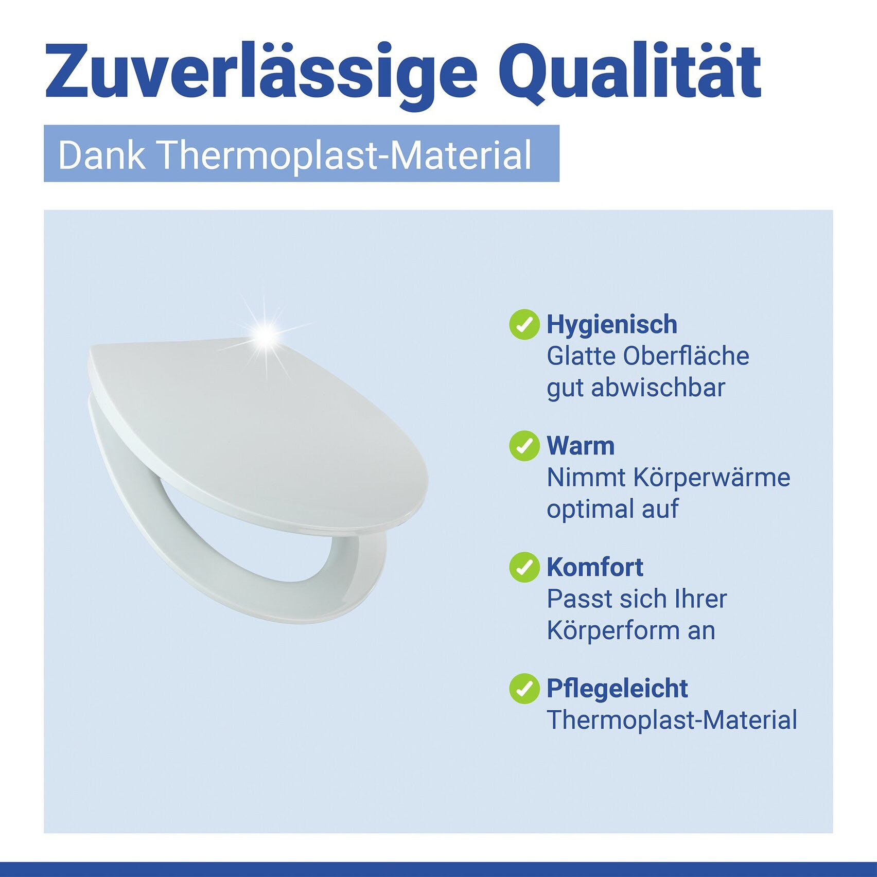 WENKO WC-Sitz »Tavola« Toilettensitz aus strapazierfähigem Duroplast mit Absenkautomatik