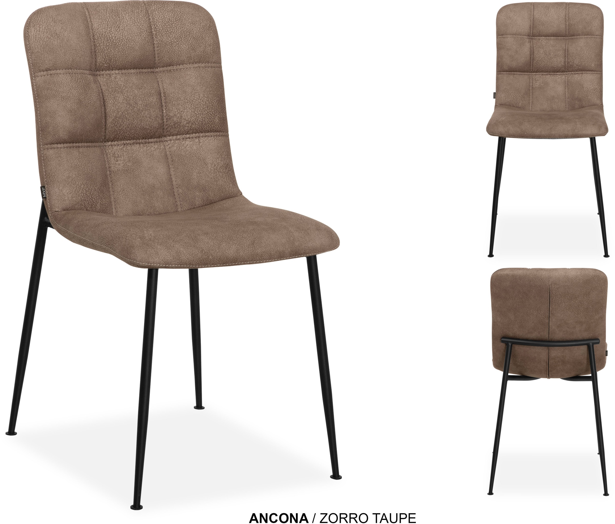 Thumbnail - OMG Design Esszimmerstuhl "Ancona" (Set) 2 Stk.Schalenstuhl, bequem gepolstert, Esszimmerstuhl