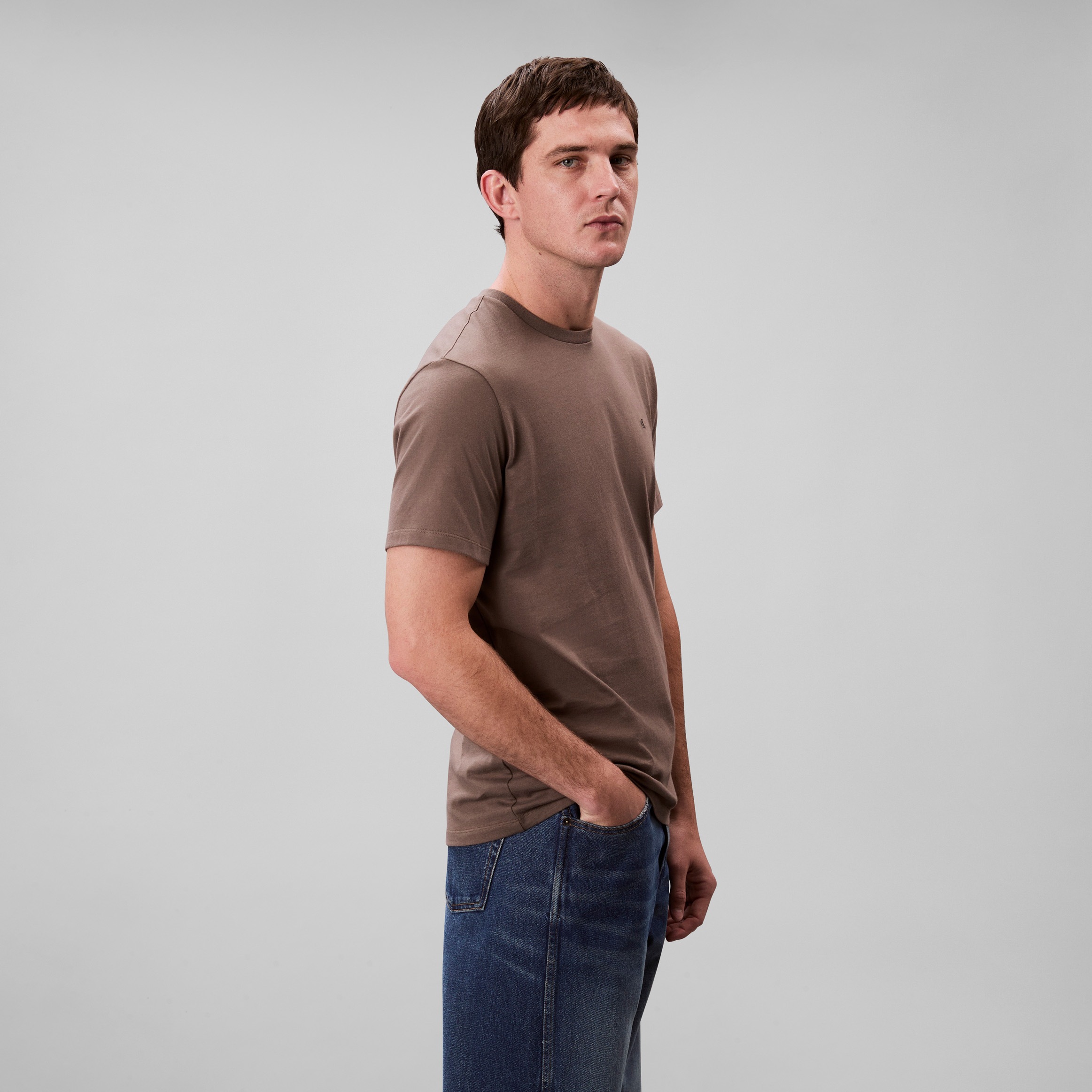Calvin Klein Jeans T-Shirt "SS SMOOTH CTTN SOLID CREWNK TEE", mit Logo günstig online kaufen