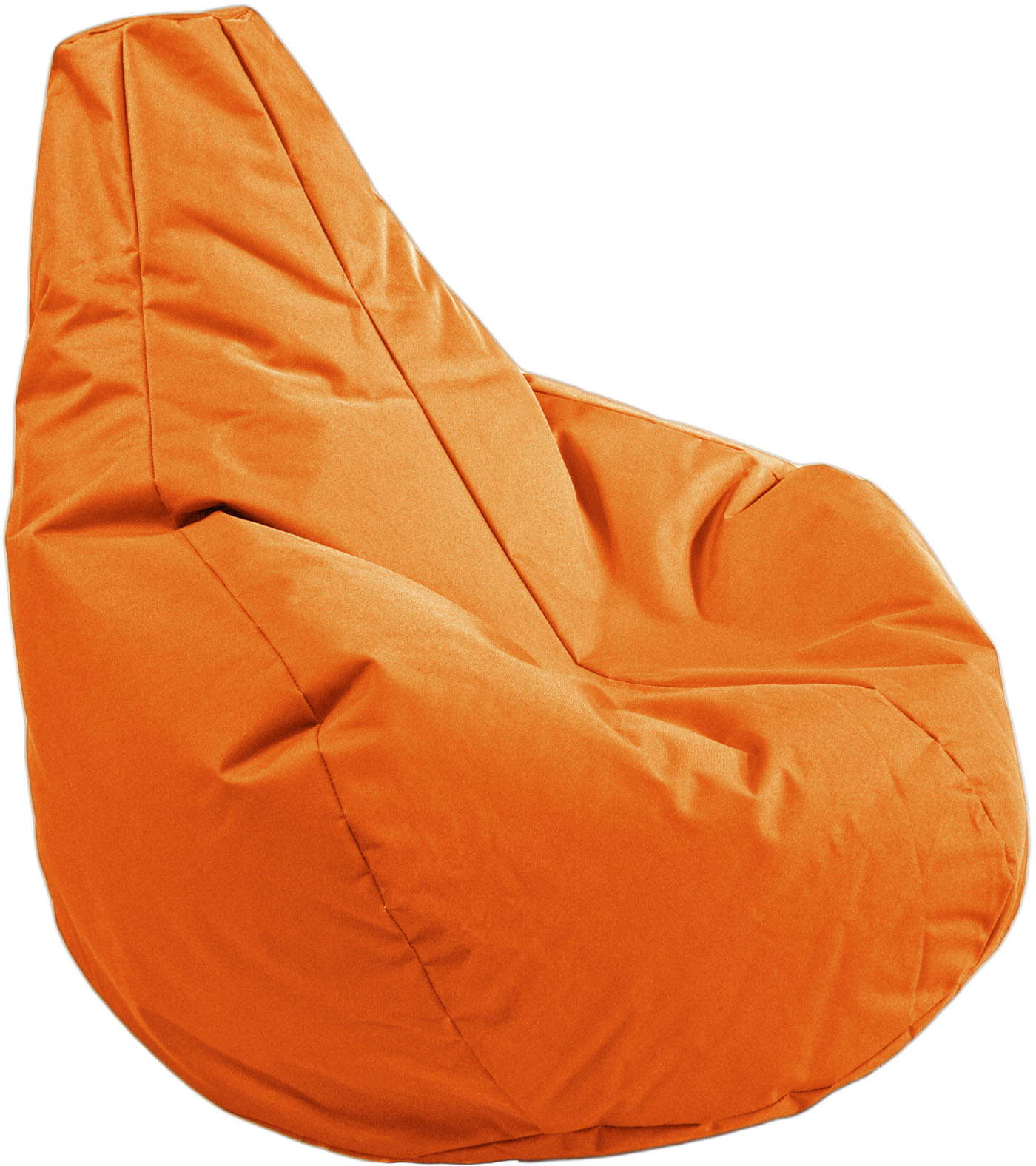 Sitzsack KINZLER, B:100cm H:100cm, orange, Polyester, Kinderzimmer, Sitzsäcke, "Gamer", Uni Farben, mit Rückenlehne, Outdoor geeignet, Kinderzimmer
