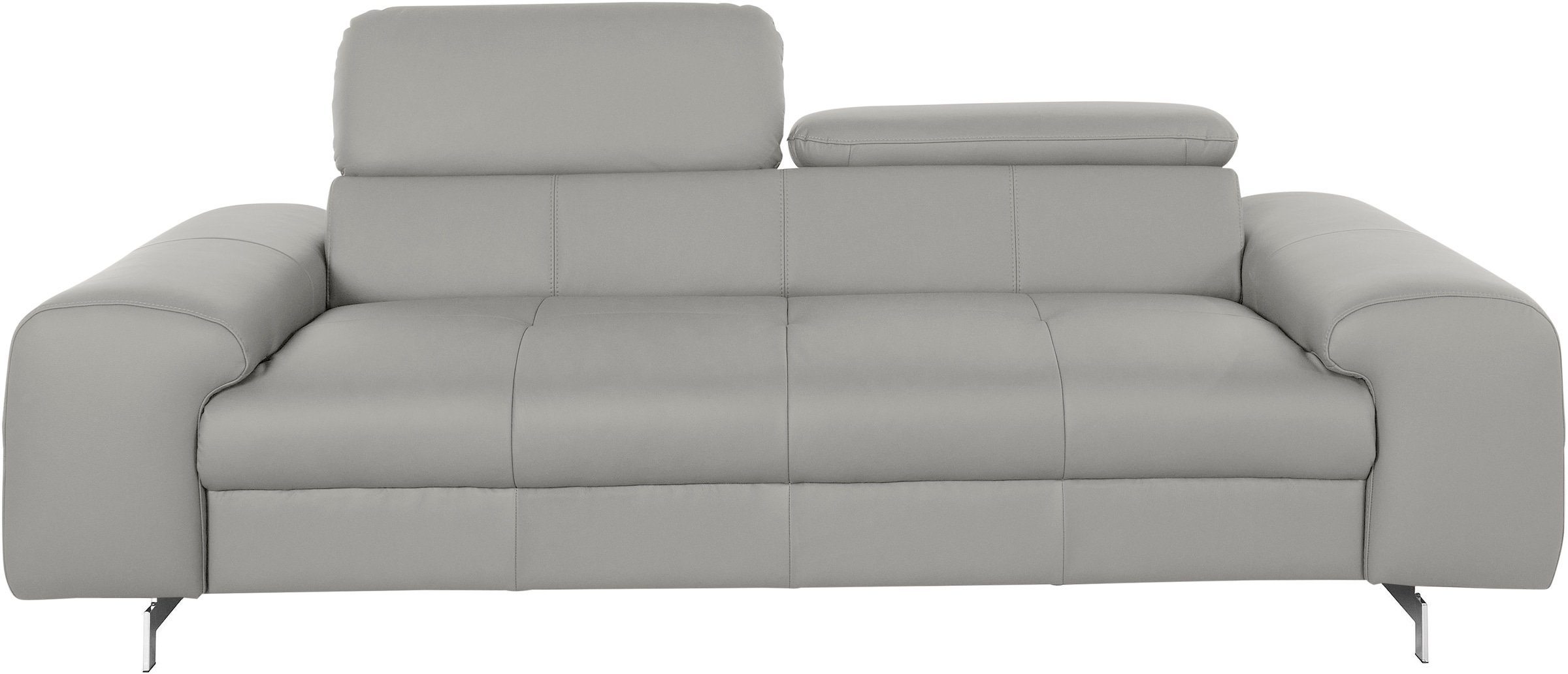 COTTA 3-Sitzer »Chef«, Big-Sofa mit Kopfteilverstellung, edle Metallkufen
