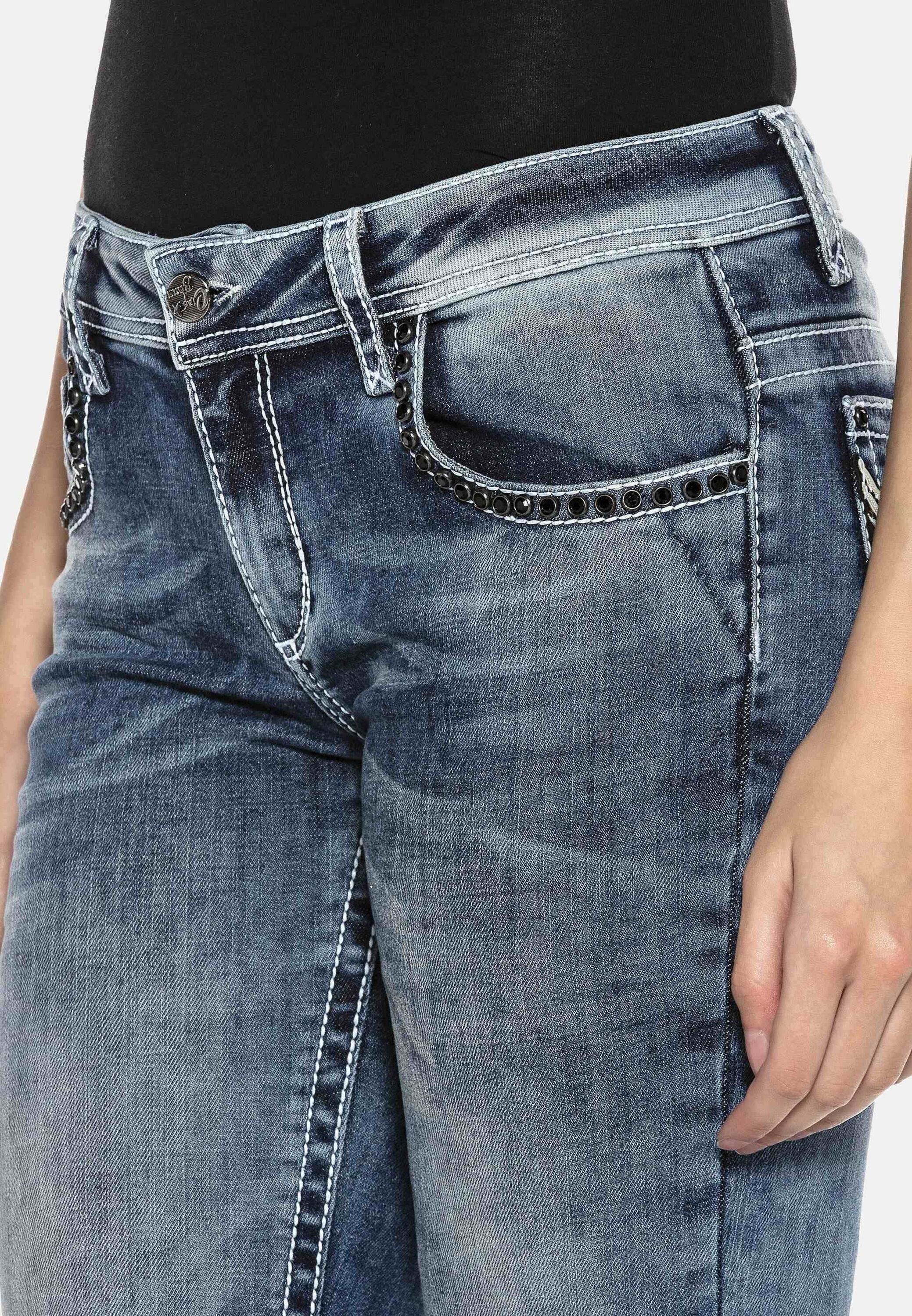 Cipo & Baxx Slim-fit-Jeans »Jeans«, mit Flügel Design, WD401