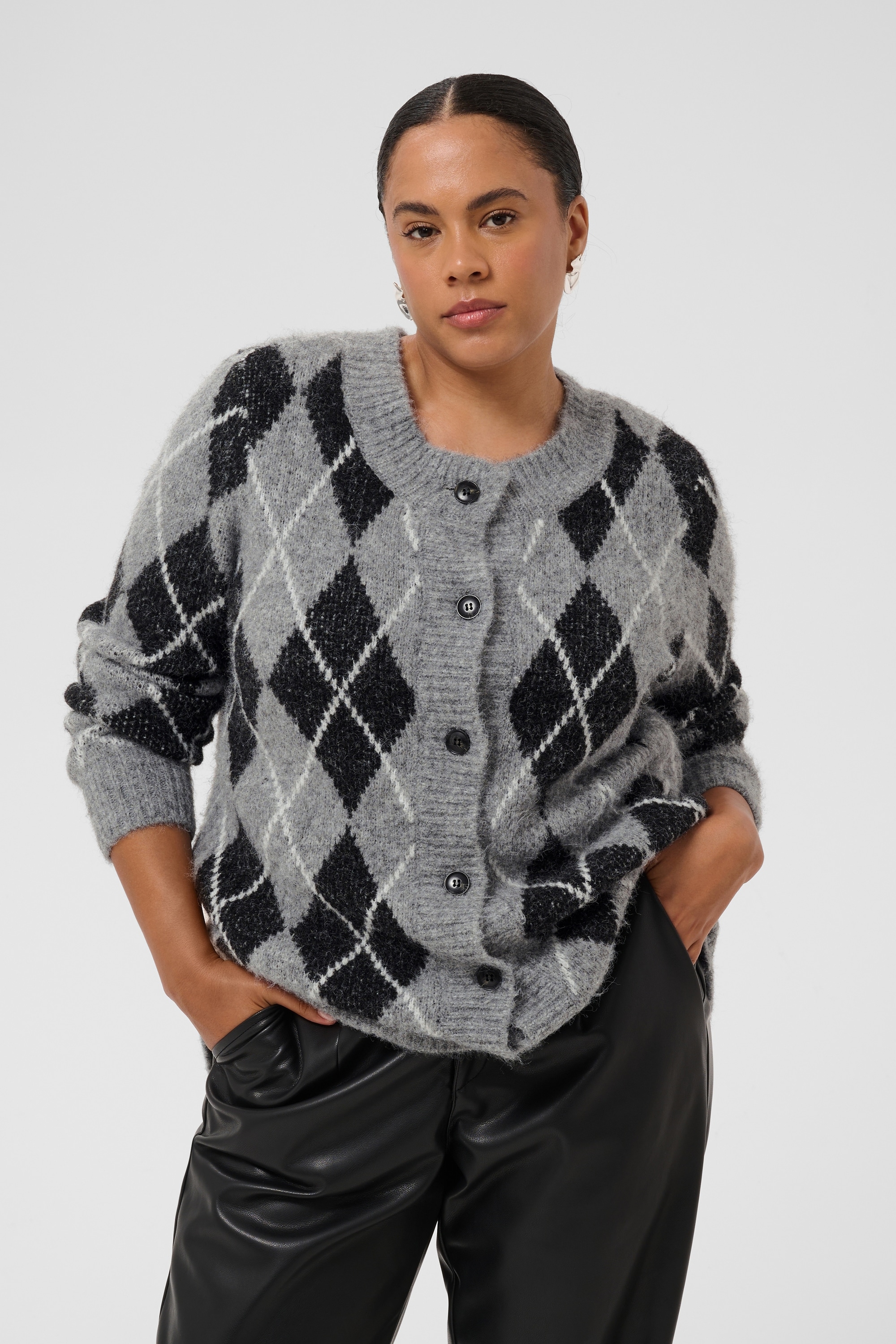 KAFFE Curve Strickjacke »Damen Strickjacke KCsima«