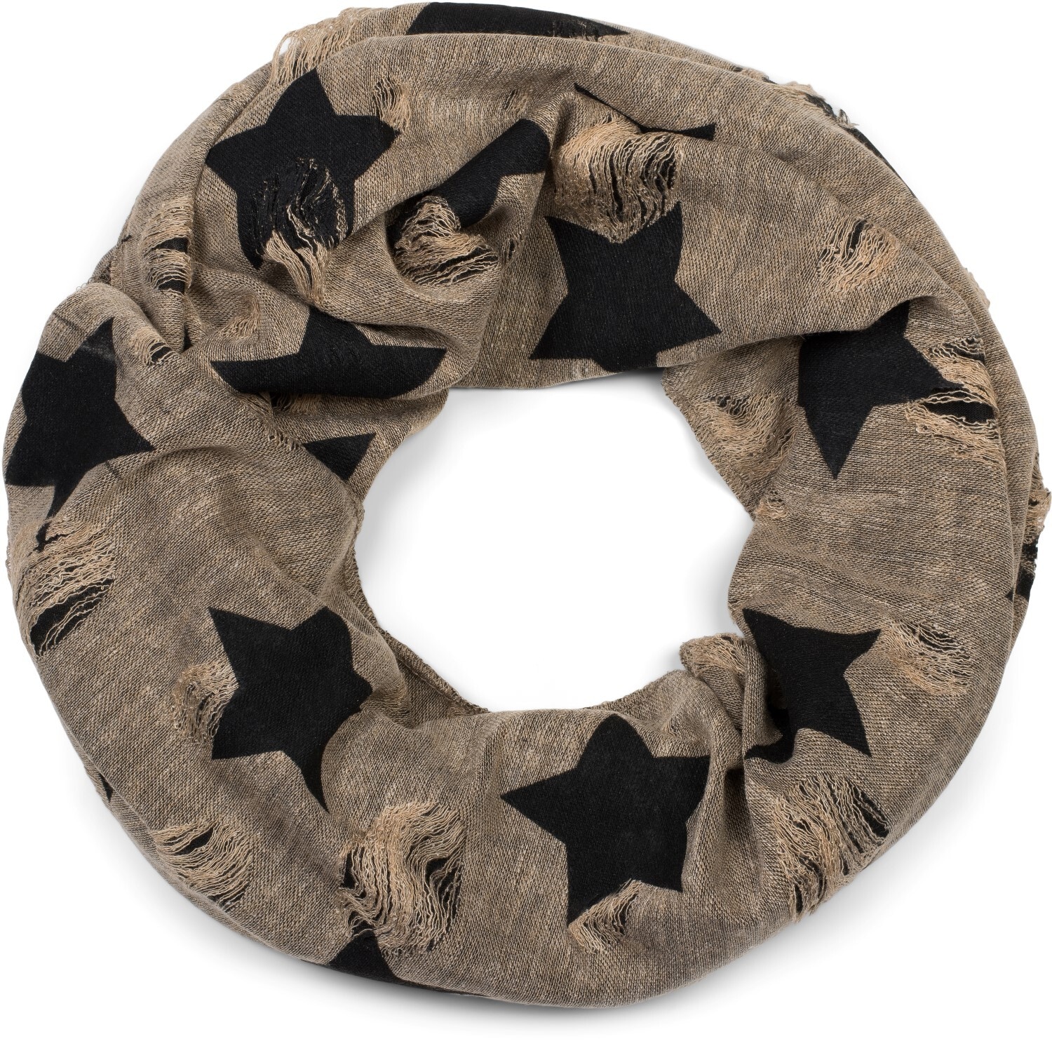 styleBREAKER Loop »Loop Schal mit Sterne und Punkte Muster« 1 Stk.
