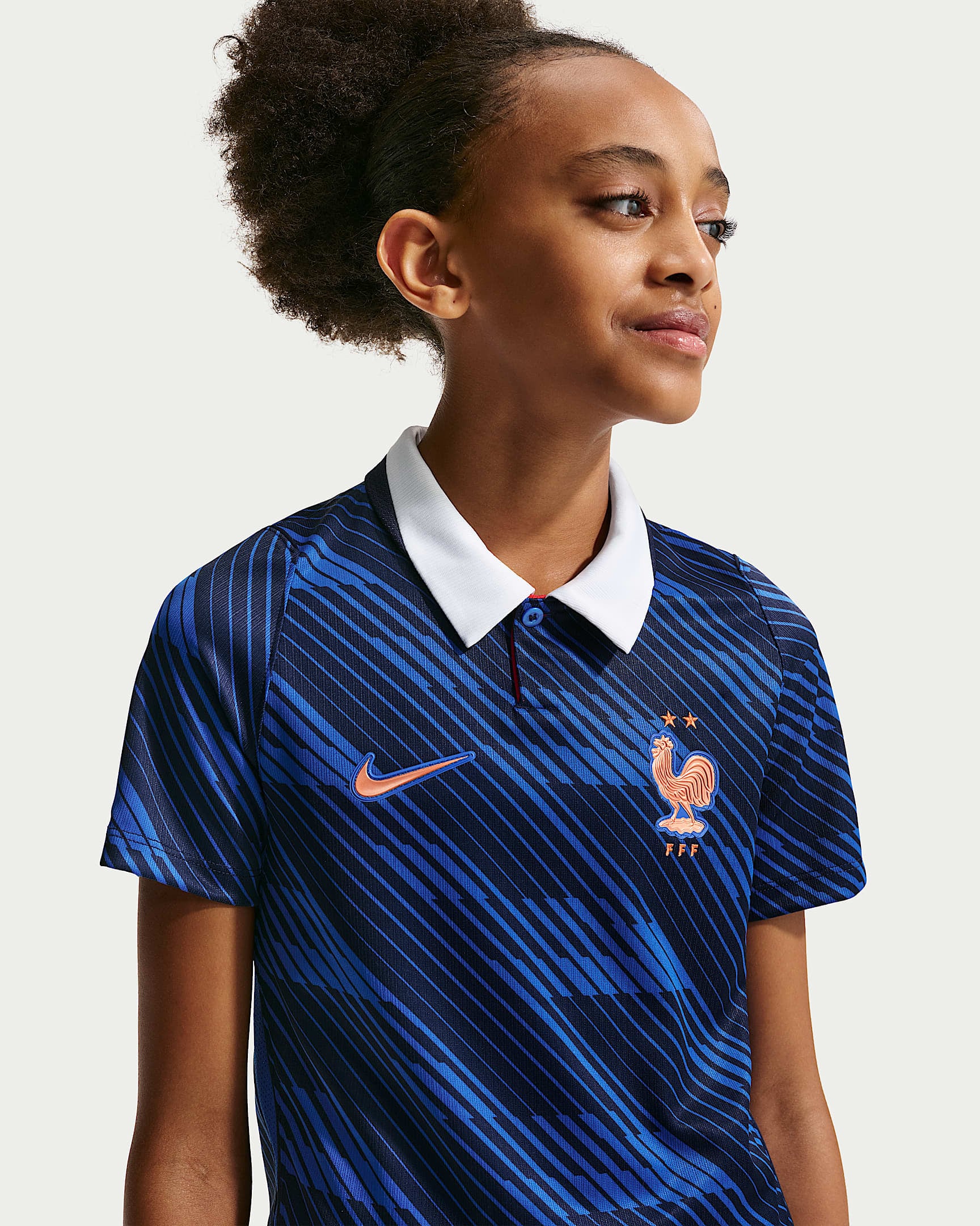 Nike Fußballtrikot »Frankreich 2026 Heimstadion Replika-Fußballtrikot  (Kinder)« mit Dri-FIT-Technologie, mit Allover-Print