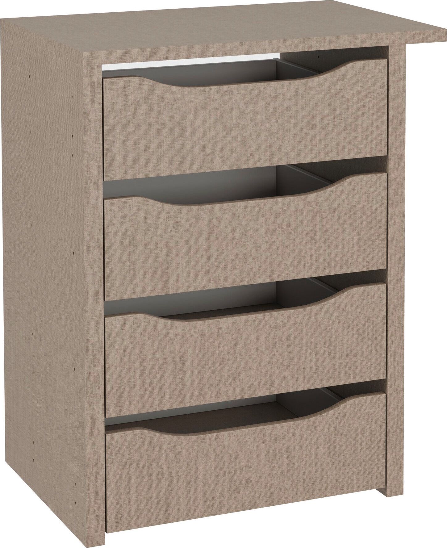 rauch Schubladeneinsatz "Zubehör für Rauch-Schränke Garderobe Kleiderschrank Schrank" mit 4 Schubladen, Breite 66 cm, Tiefe 45 cm, MADE IN GERMANY