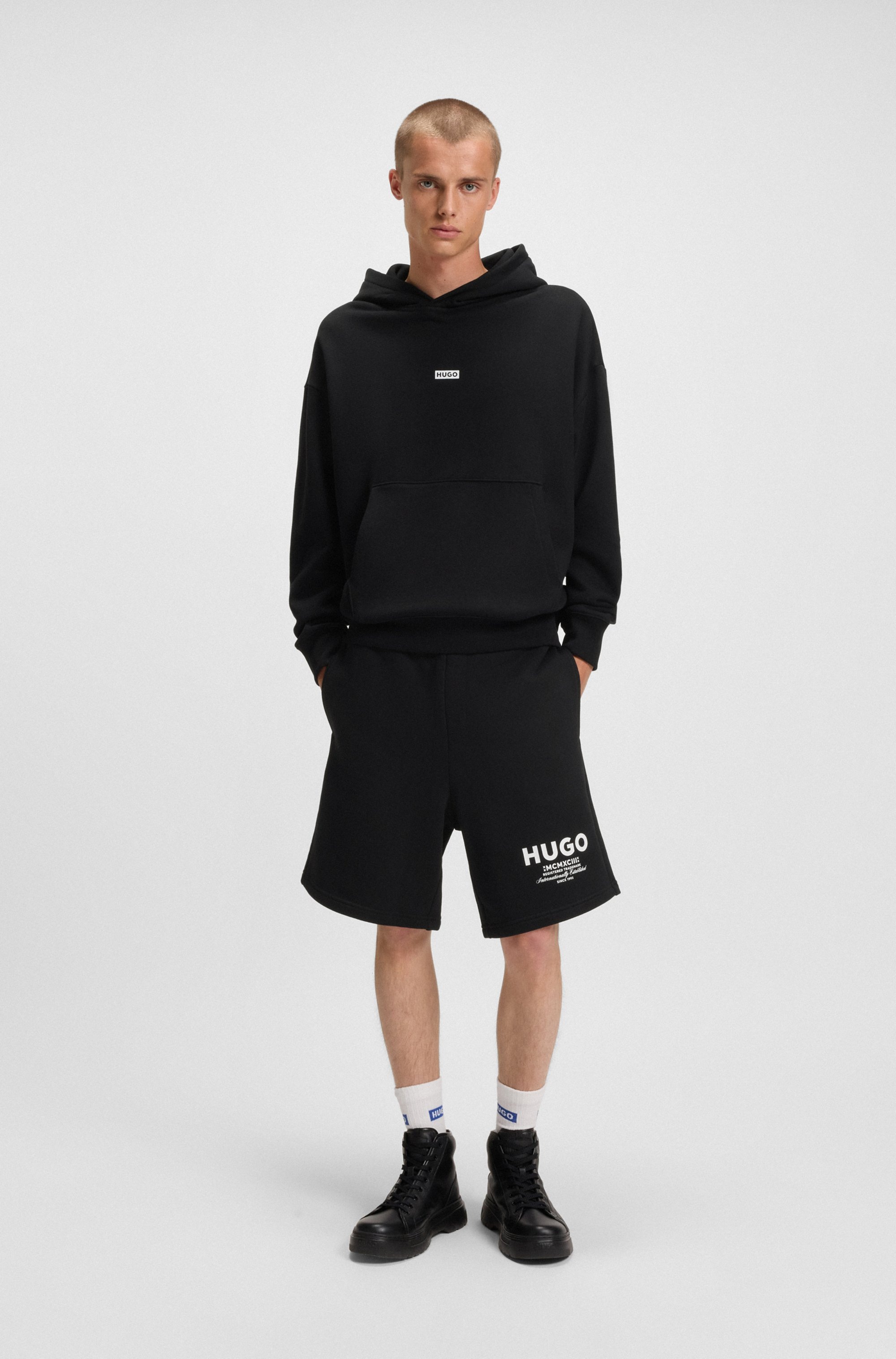 HUGO Blue Hoodie »Nazardo«