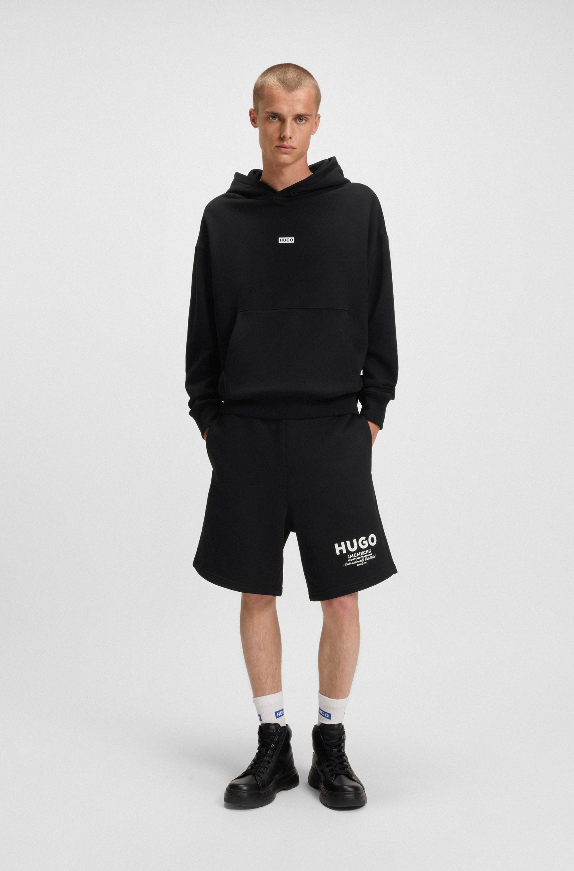 Thumbnail - HUGO Blue Hoodie "Nazardo"