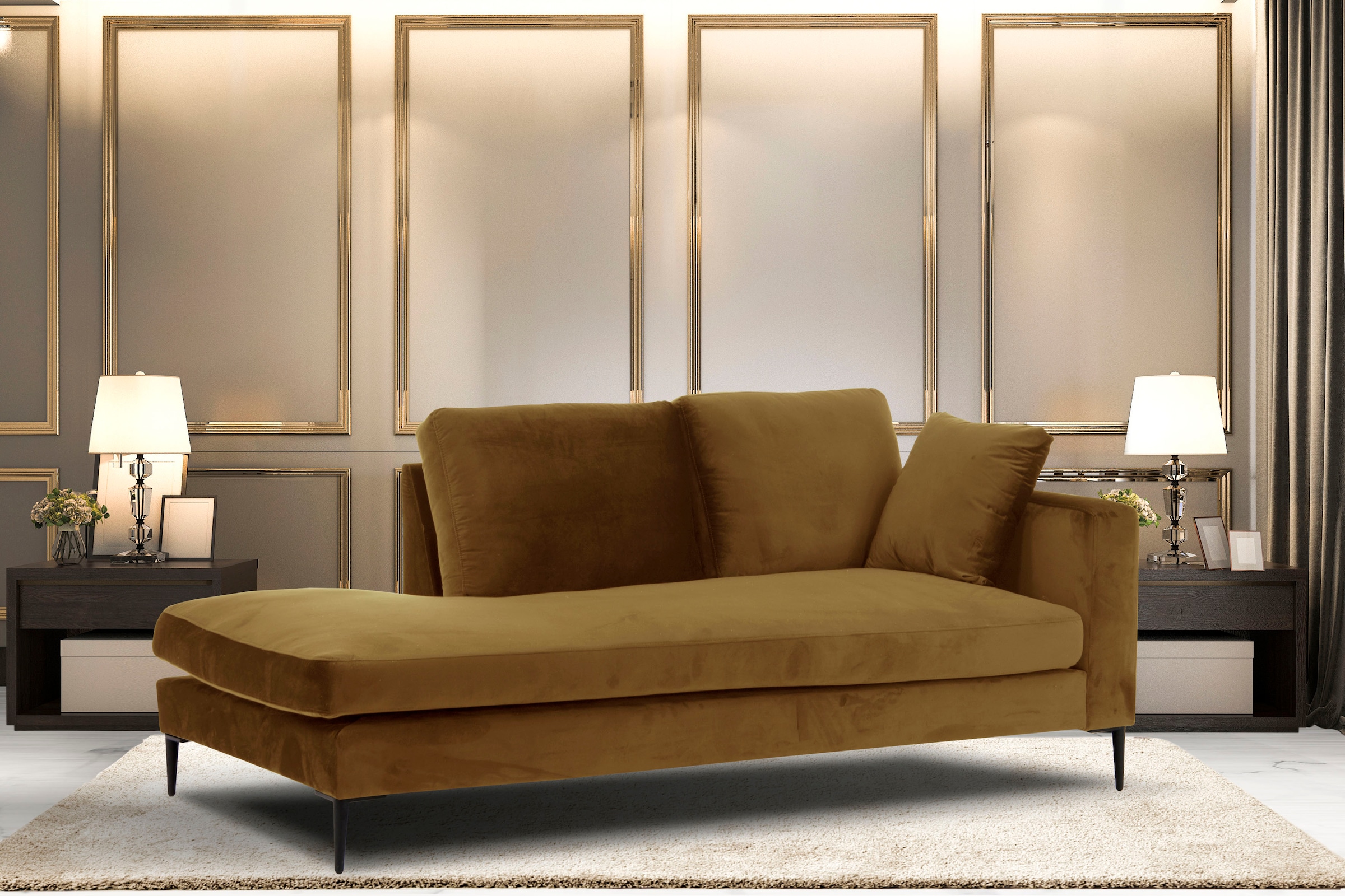 Leonique Recamiere "Cozy Chaiselongue, Maße B/T/H: 195/97/80 cm", mit losen günstig online kaufen