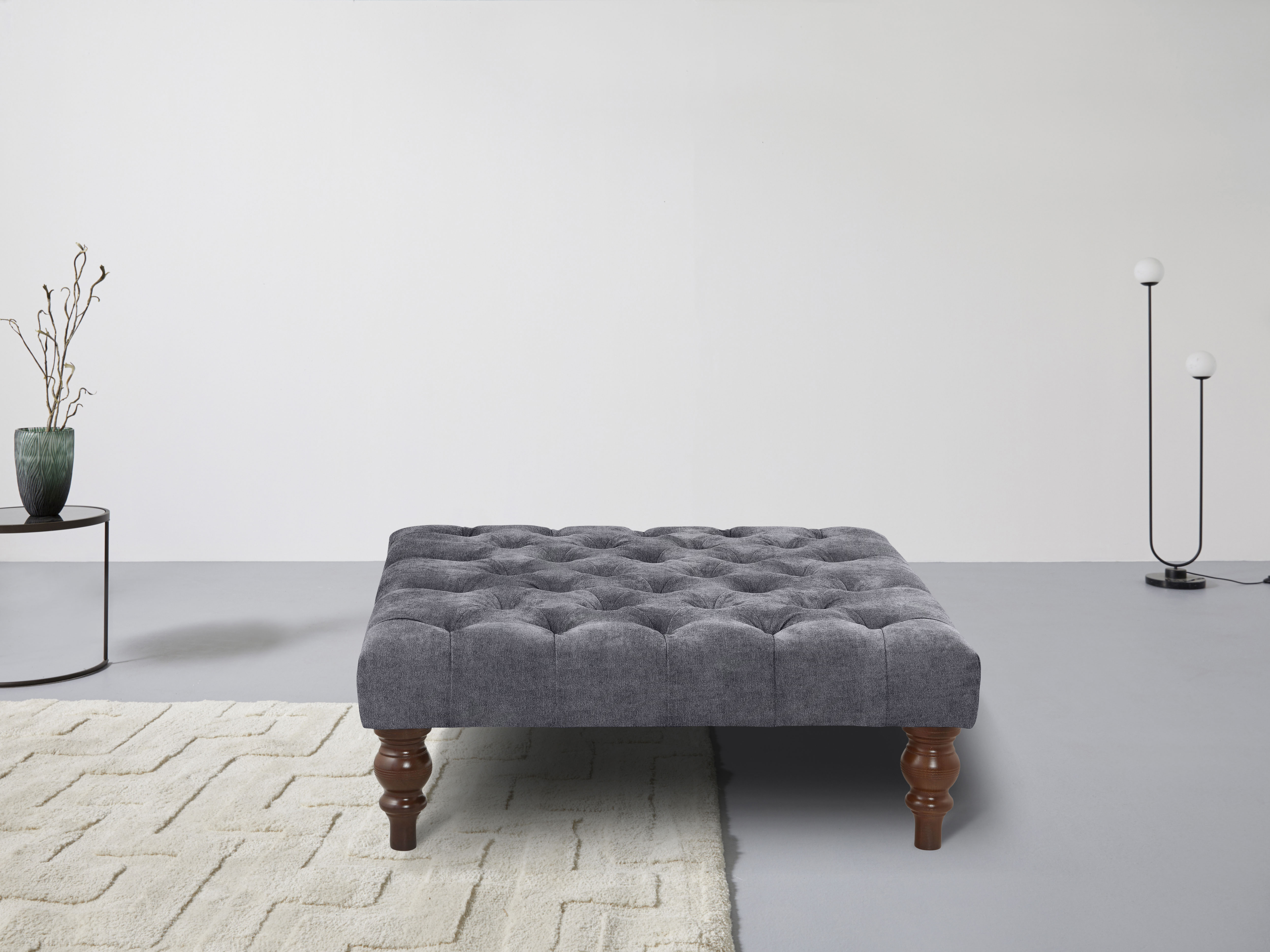 OTTO home Polsterhocker "Chesterfield" mit Knopfheftung, auch in Leder