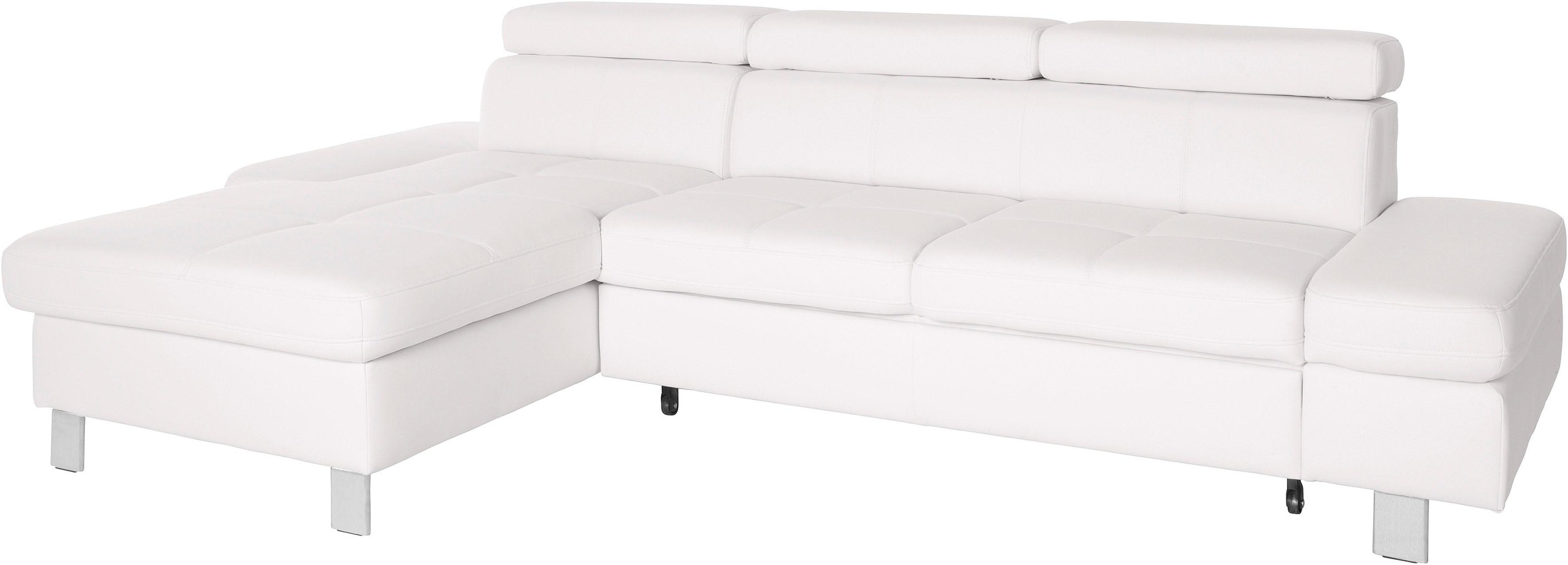exxpo - sofa fashion Ecksofa »Fiji, hochwertige Detailverarbeitung im Sitz und Rücken, L-Form«, bequem durch Kopf- und Armteilverstellung, wahlweise mit Bettfunktion