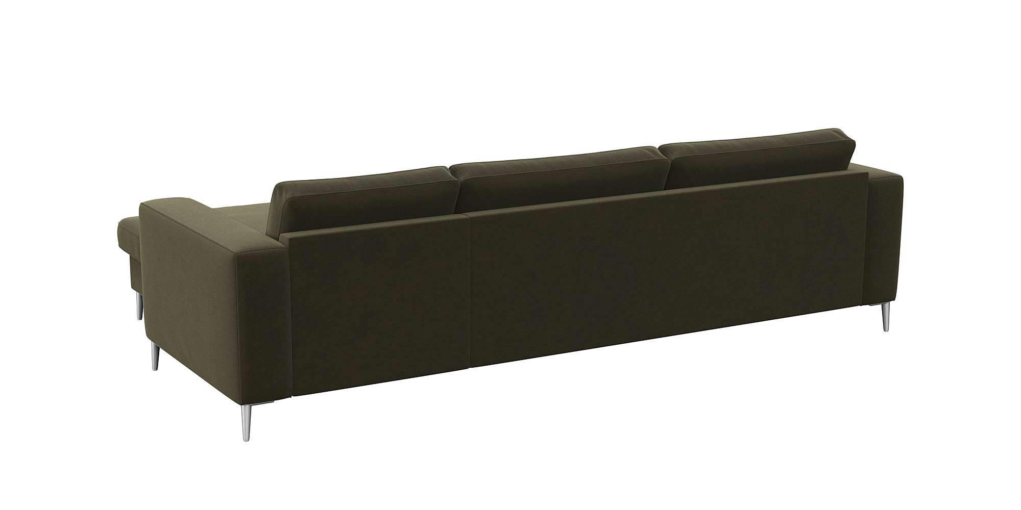 FLEXLUX Ecksofa »Fiore, super Sitzkomfort durch Kaltschaum im Sitz, L-Form«, breite Armlehnen, Füße Alu