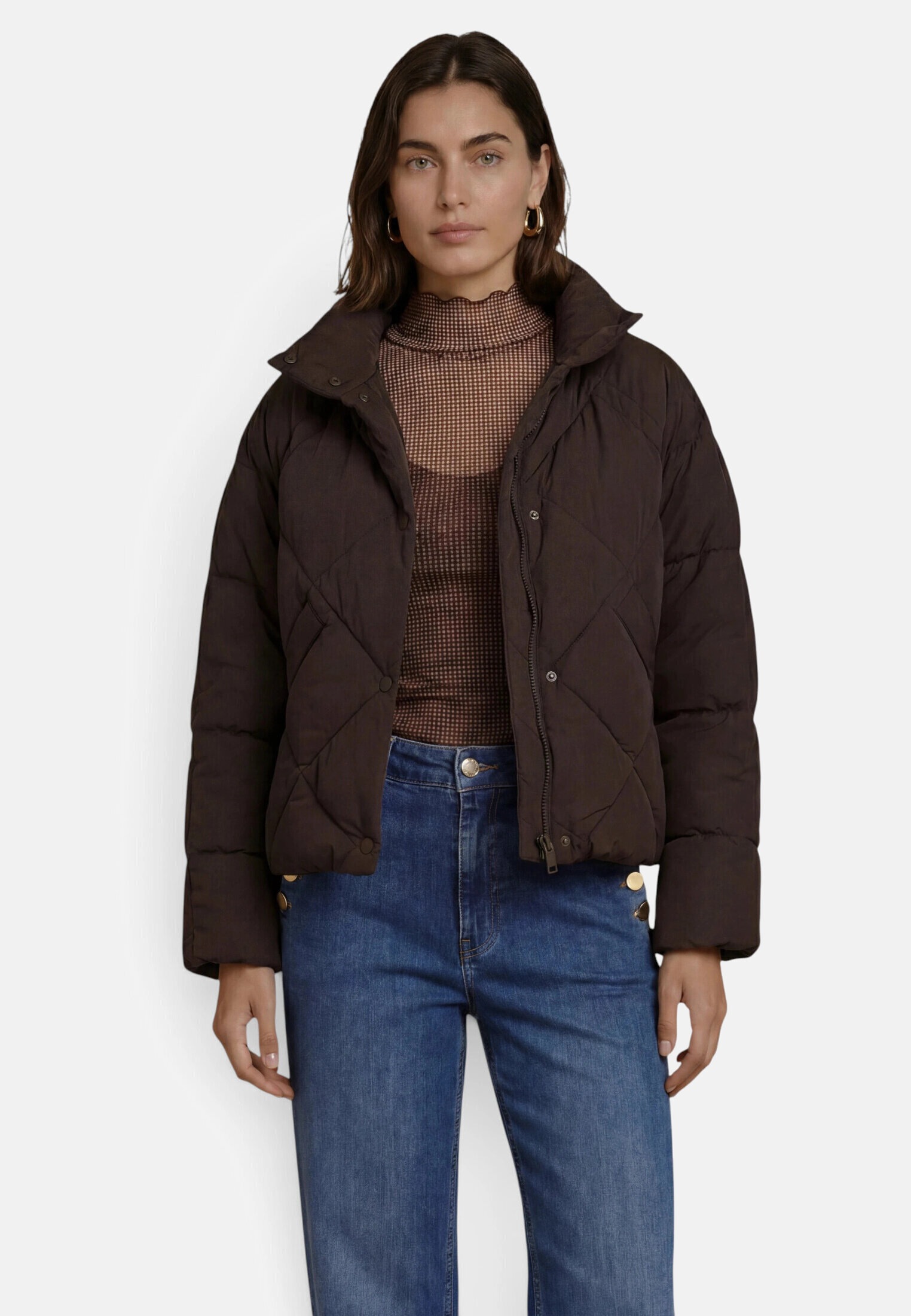 Zero Steppjacke »Damen mit Stehkragen«