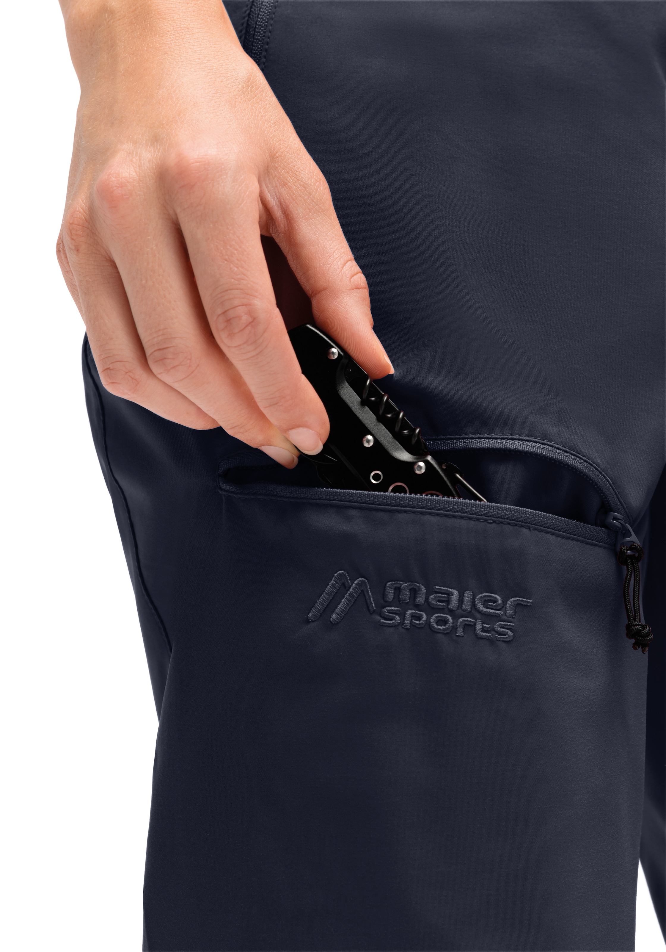 Maier Sports Outdoorhose »Lulaka Capri Loop«, Damen Wanderhose, elastische Funktionshose mit 3 Taschen, Regular Fit