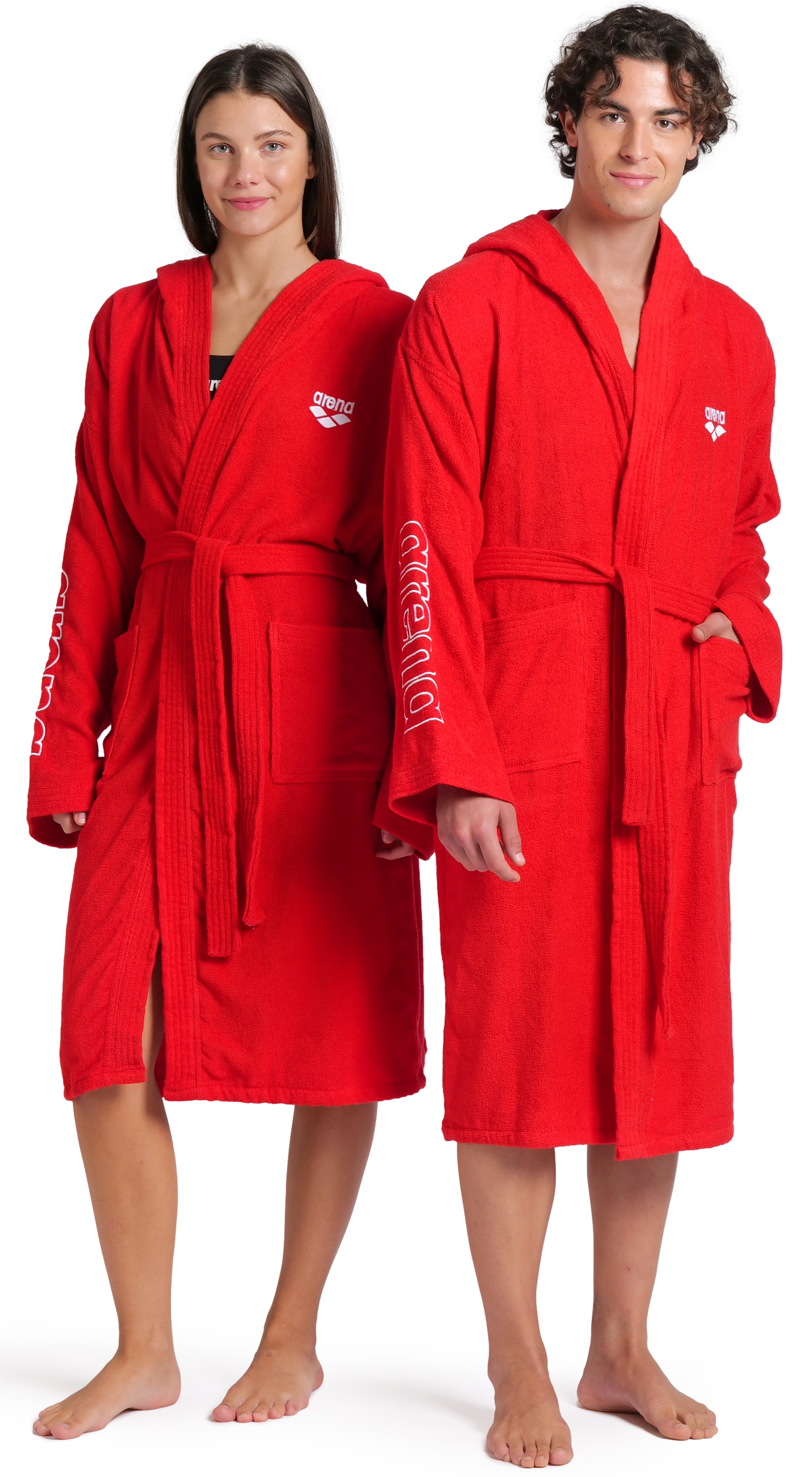 Arena 1100000002199 "arena Unisex Zeppelin Bademantel" 1 Stk. Schwimmbad, Sauna, Baumwolle, Unisex, weich, bequem, Kapuze, leicht