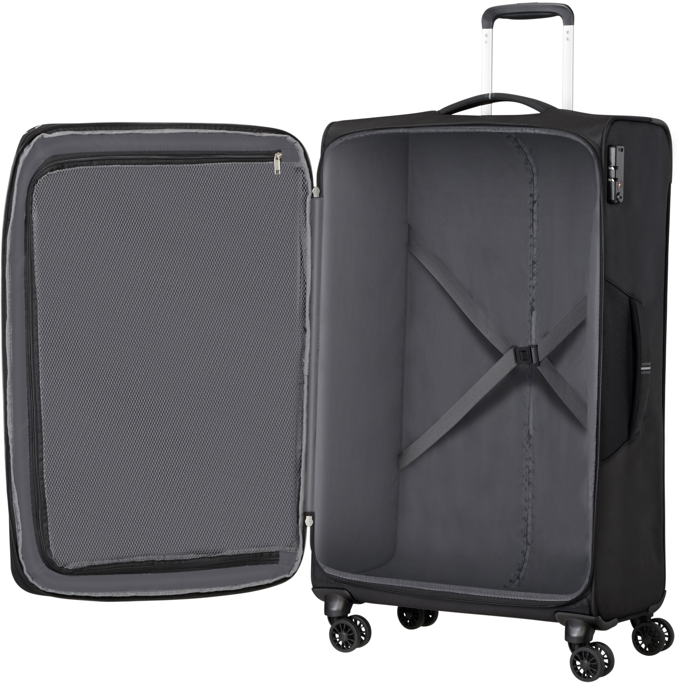 Black Friday American Tourister® Weichgepäck-Trolley 4 Volumenerweiterung | »Crosstrack, mit BAUR 79 cm«, Rollen