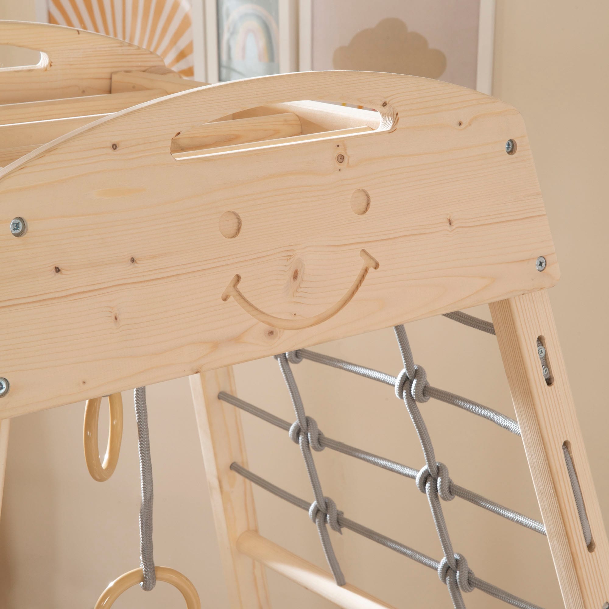roba® Klettergerüst »Montessori Indoor Spielturm«, Belastbar bis 70 kg
