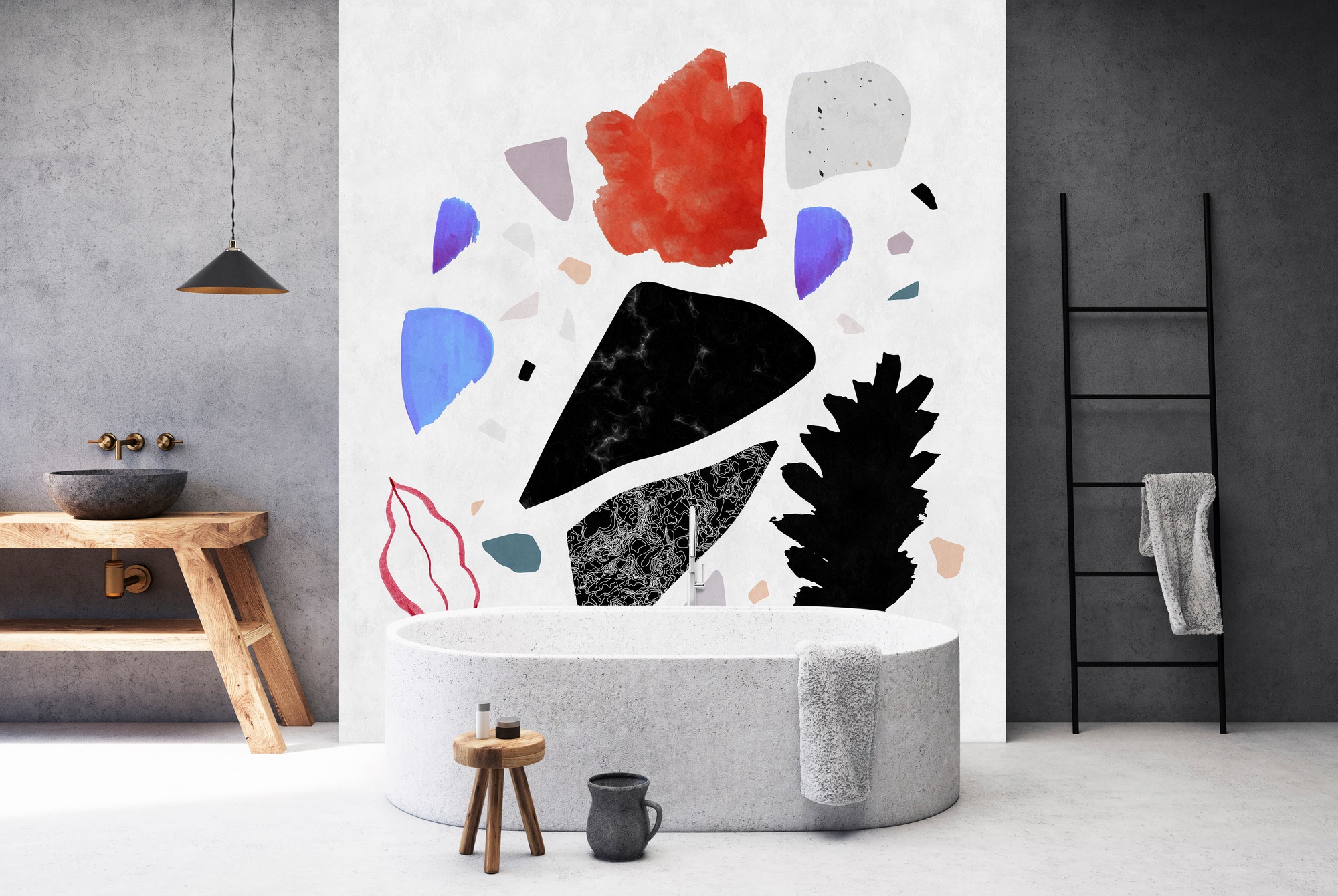 living walls Fototapete "Walls by Patel Terrazzo 3" glatt Vlies, Wand, Schr günstig online kaufen