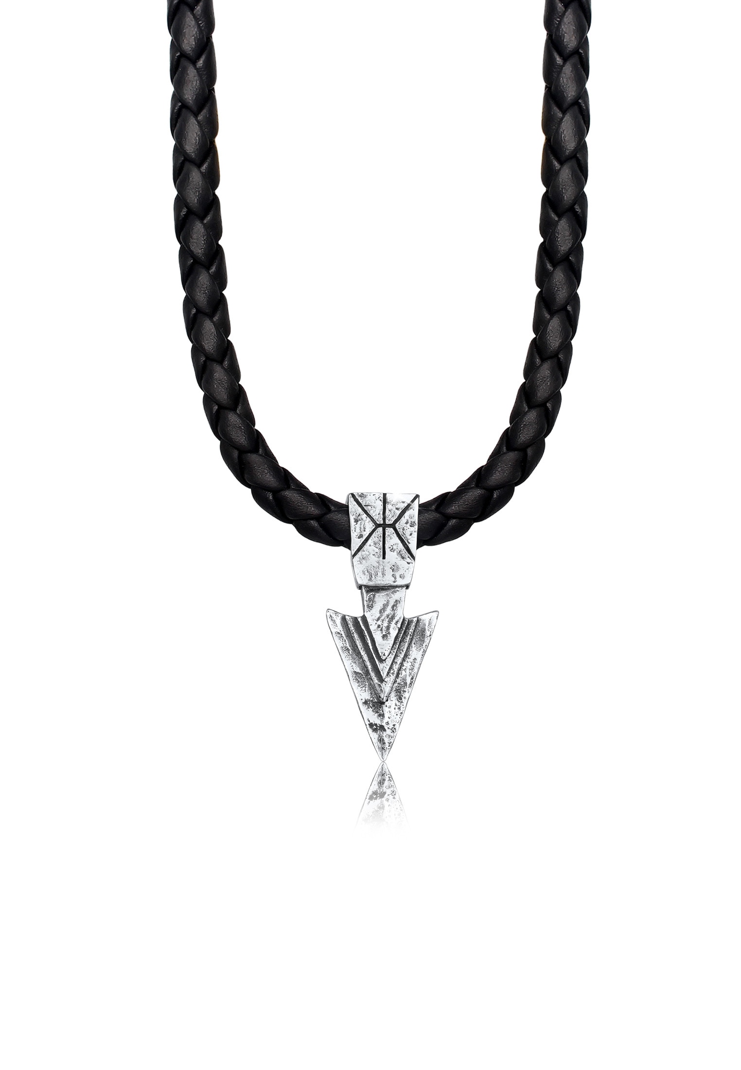 Pfeil 925 Arrow Oxidiert Anhänger Kuzzoi Lederkette »Herren Silber« mit Kette