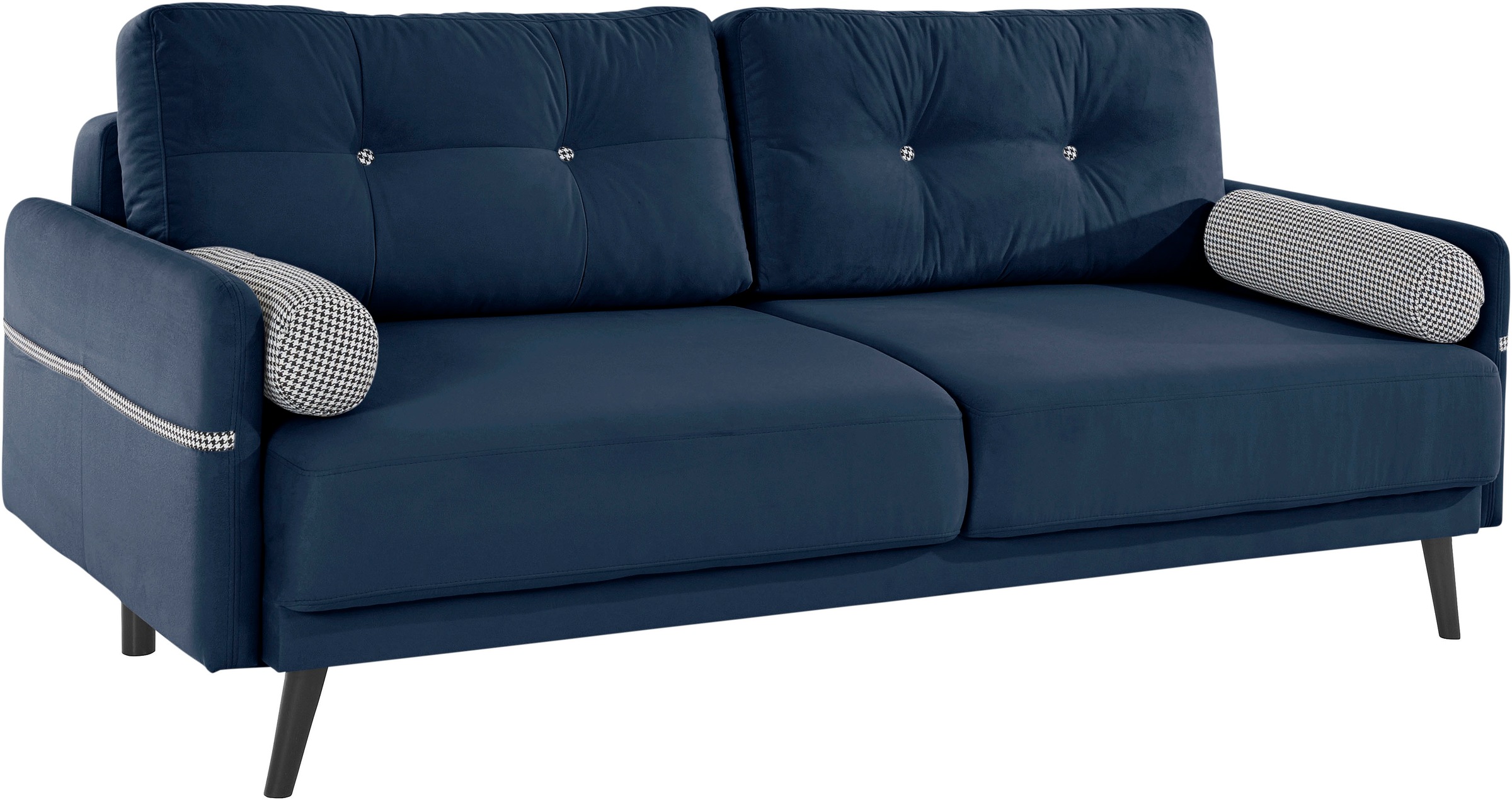 INOSIGN Schlafsofa »Emily«, incl. Bettfunktion und Bettkasten, Seitentache im Armteil, Federkern