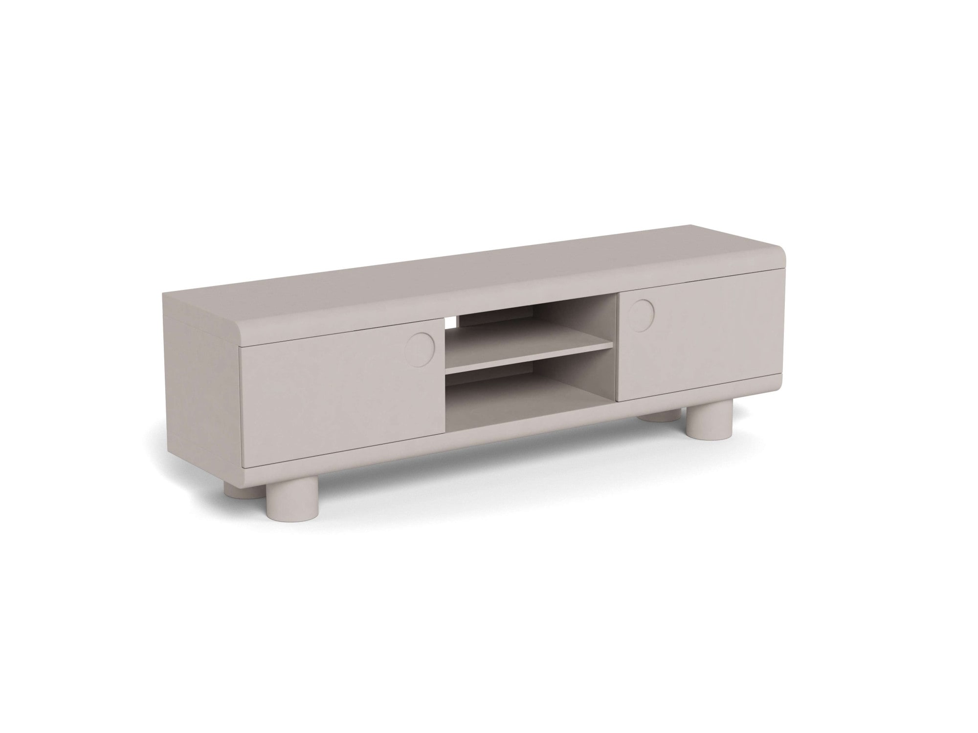 ACTONA GROUP TV-Schrank »Magee - eleganter TV- Tisch für das moderne Wohnzimmer« Im warmen Grau lakiert. 2 Fächer und 3 Regalböden