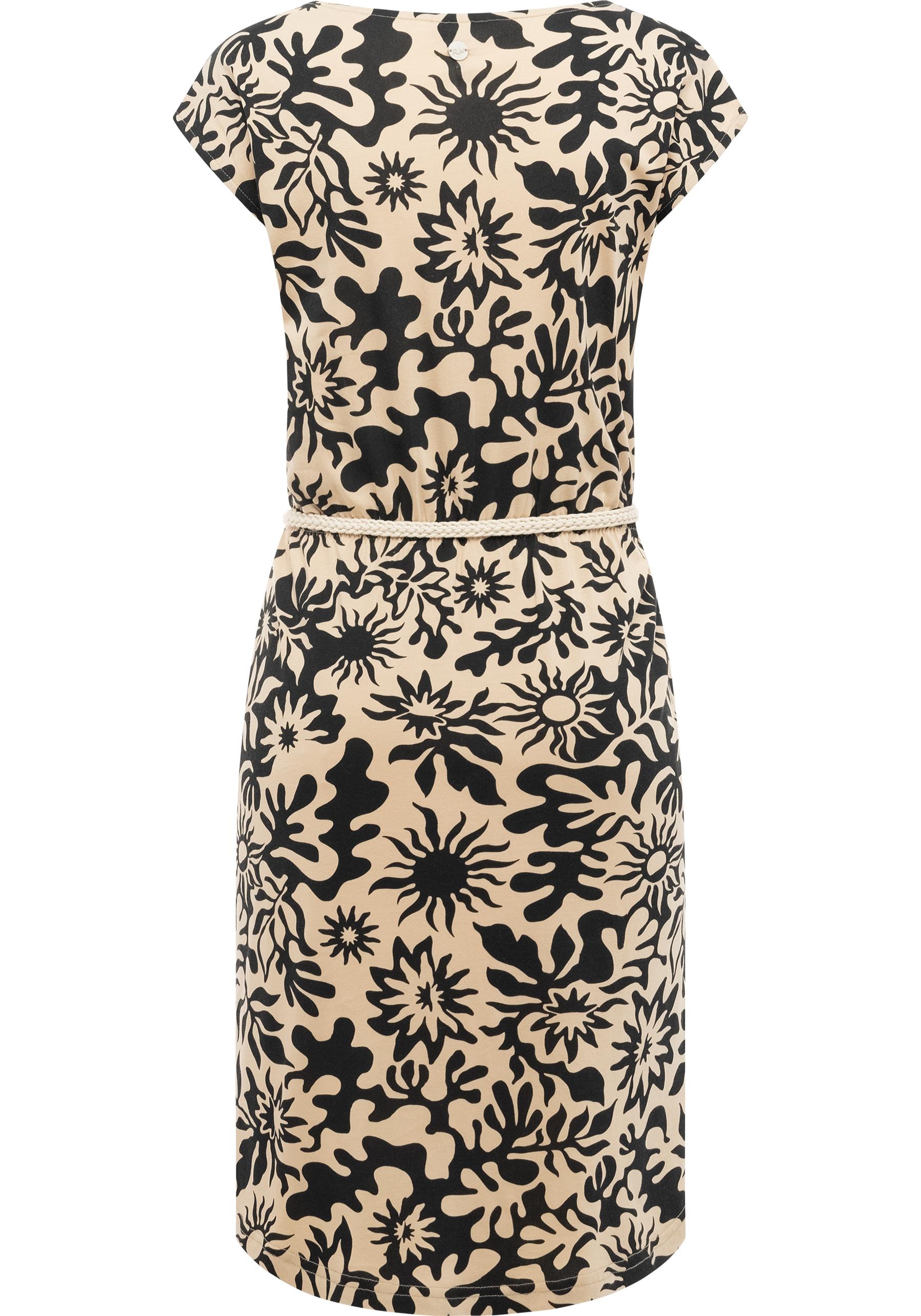 Ragwear Shirtkleid »Lilithe YOUMODO« Eingrifftaschen Sommerkleid mit Alloverprint und Flechtgürtel