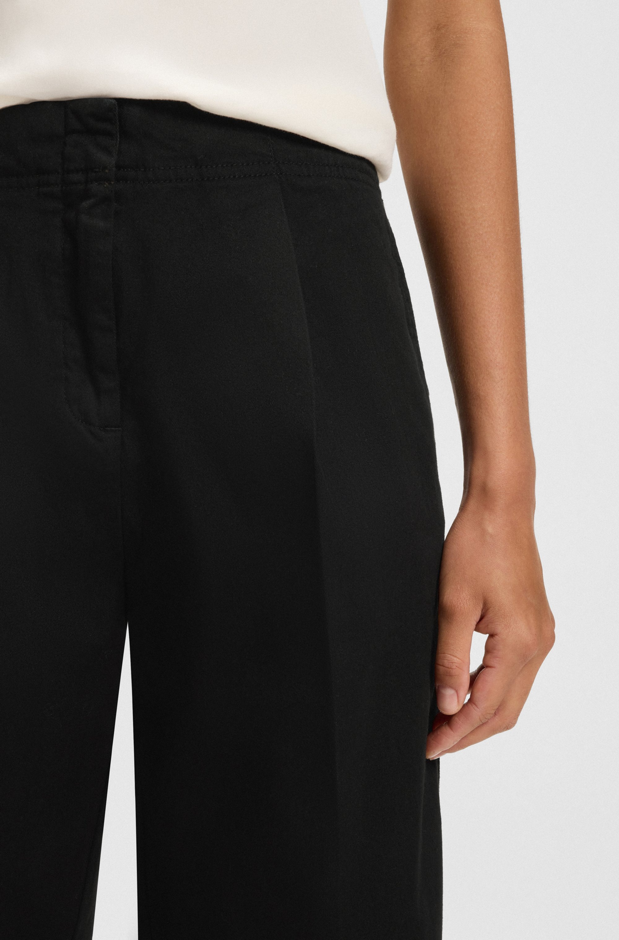 BOSS ORANGE Chinohose "Taquina Premium Damenmode", im Loose Barrel Fit günstig online kaufen