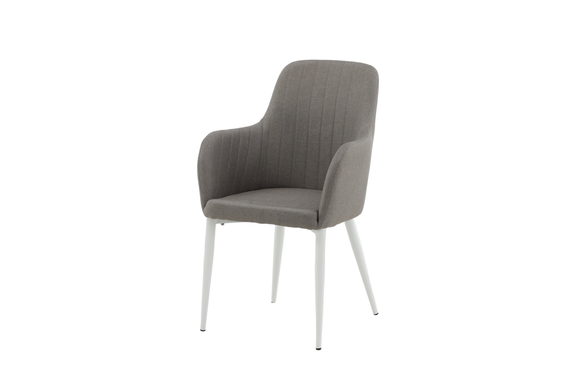 Venture Home Esszimmerstuhl »Comfort, 2er-Set Esszimmerstühle in Polar-Grau mit Armlehnen, 120 kg« () 2 Stk.Polsterstuhl, Stoffbezug, weiße Stahlbeine, weich, modern