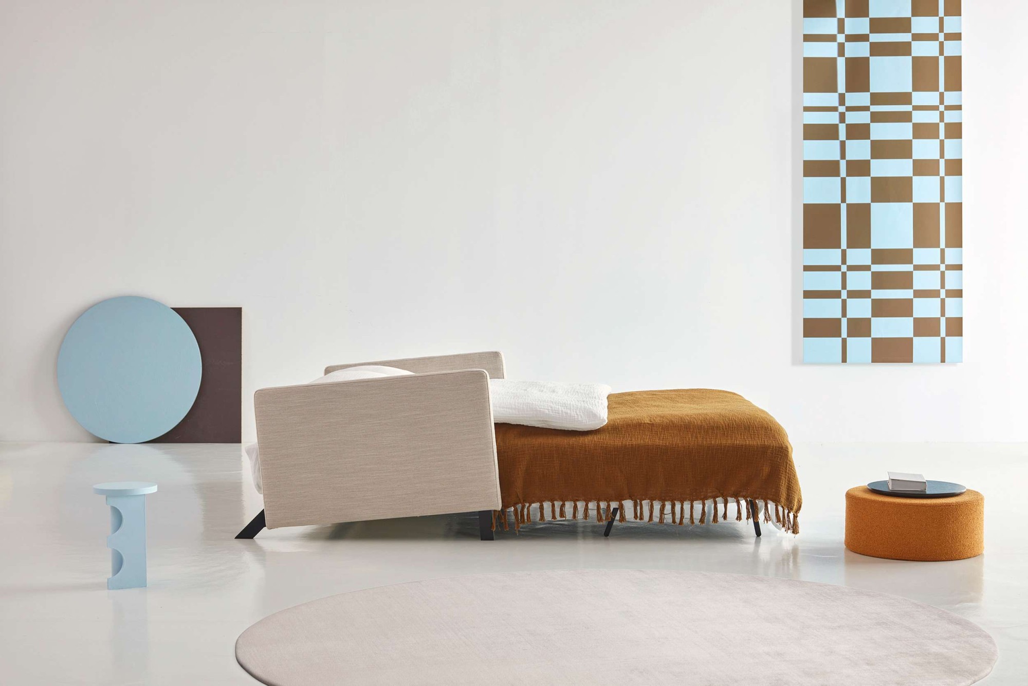 INNOVATION LIVING ™ Schlafsofa »Cubed Klappsofa, hochwertige Schlaffunktion, Design und extra Komfort«, Frontauszug, sehr platzsparend, abgewinkelt Sitzen, waagerecht liegen