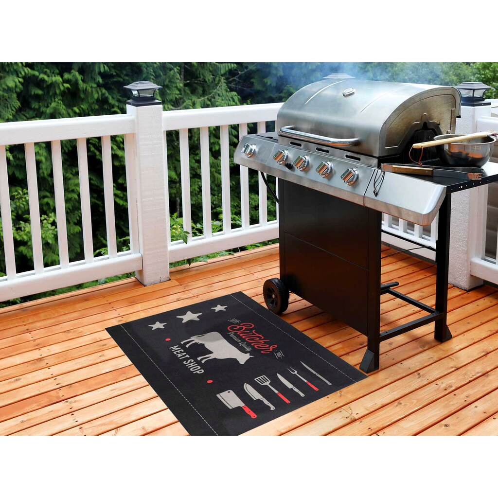 Primaflor-Ideen in Textil Fußmatte »BBQ Grillunterlage BEEF«, rechteckig