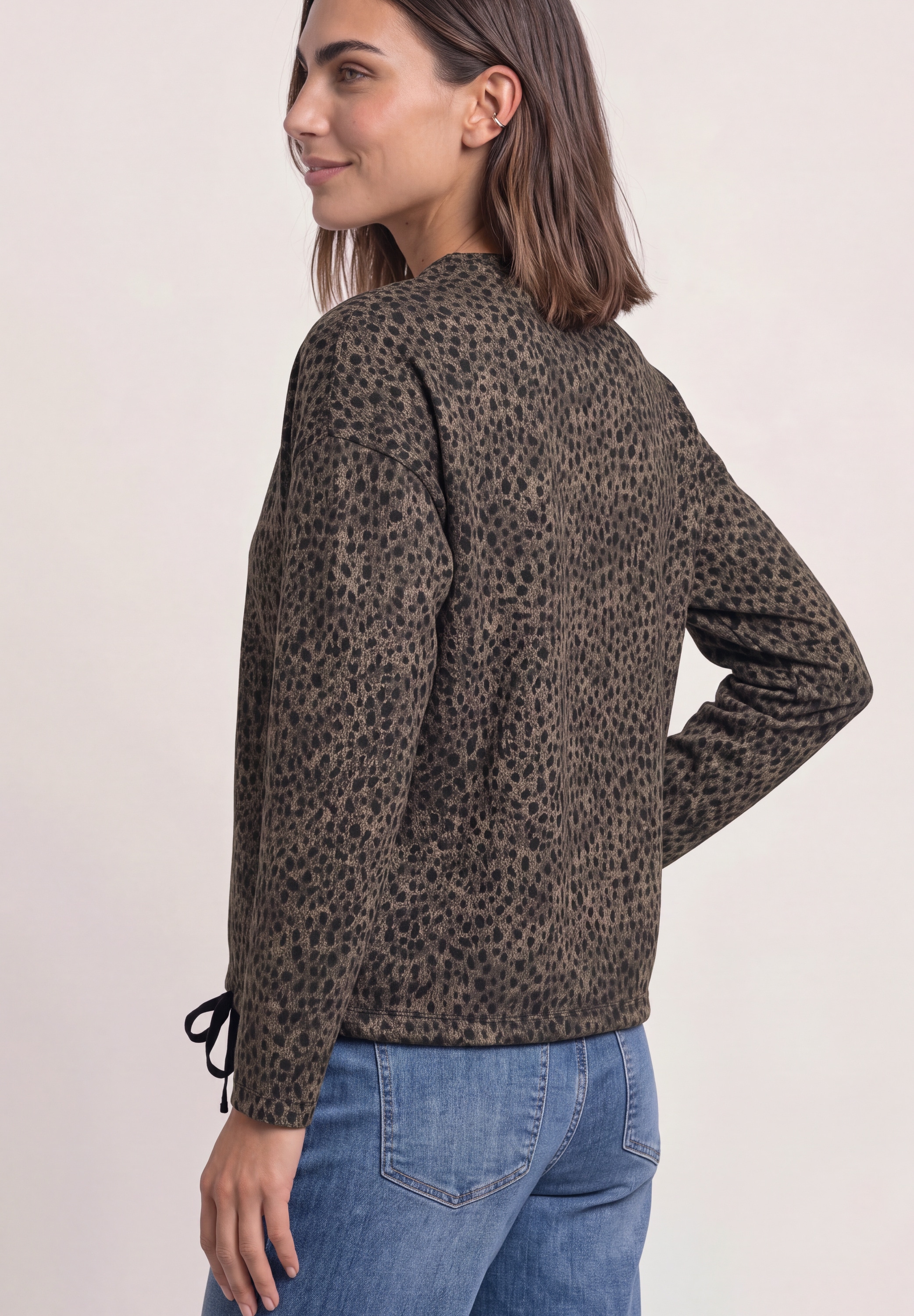 STREET ONE Langarmshirt aus softem Materialmix