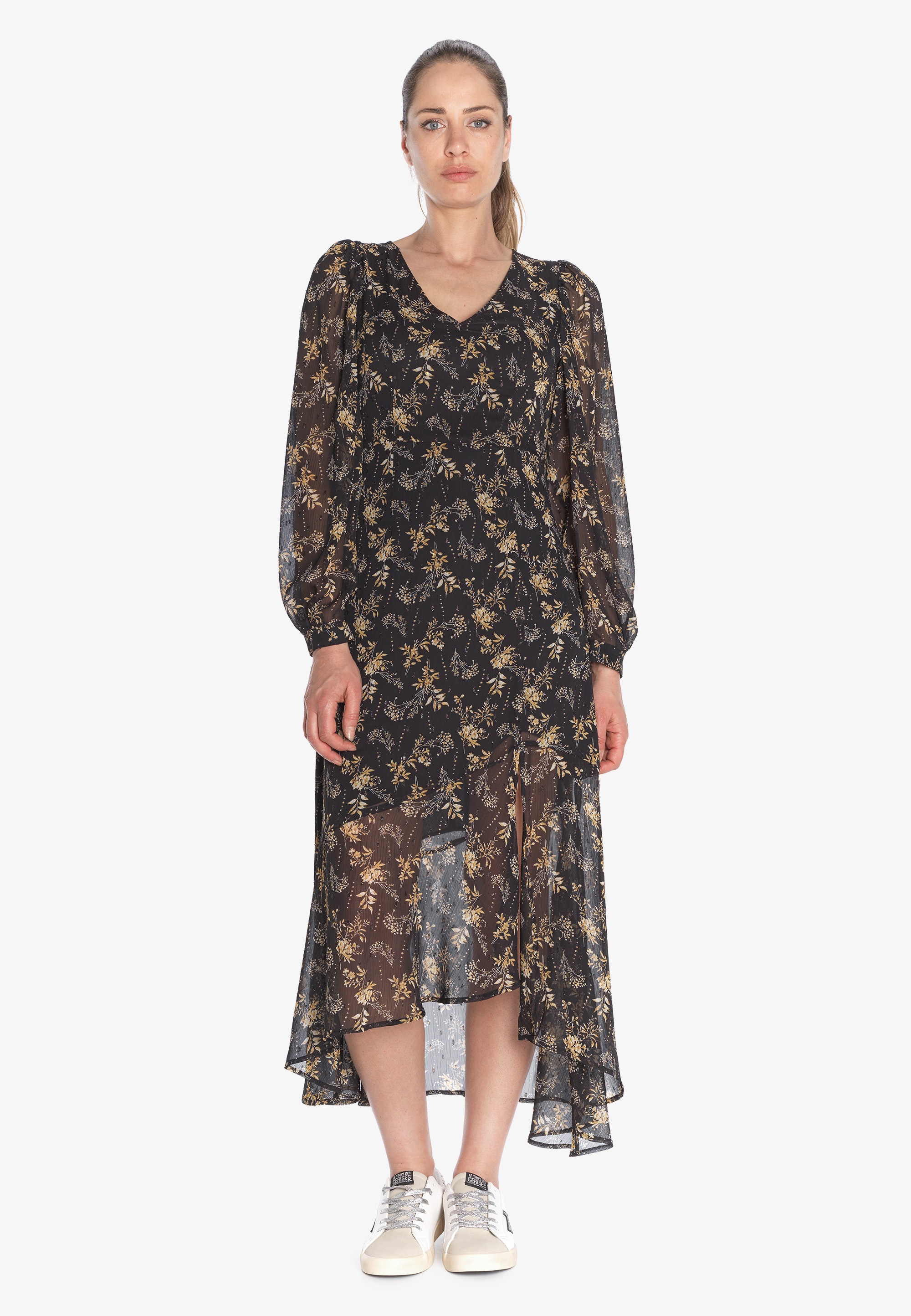 Le Temps Des Cerises Jerseykleid »CHIC«, mit filigranem Blüten-Alloverprint