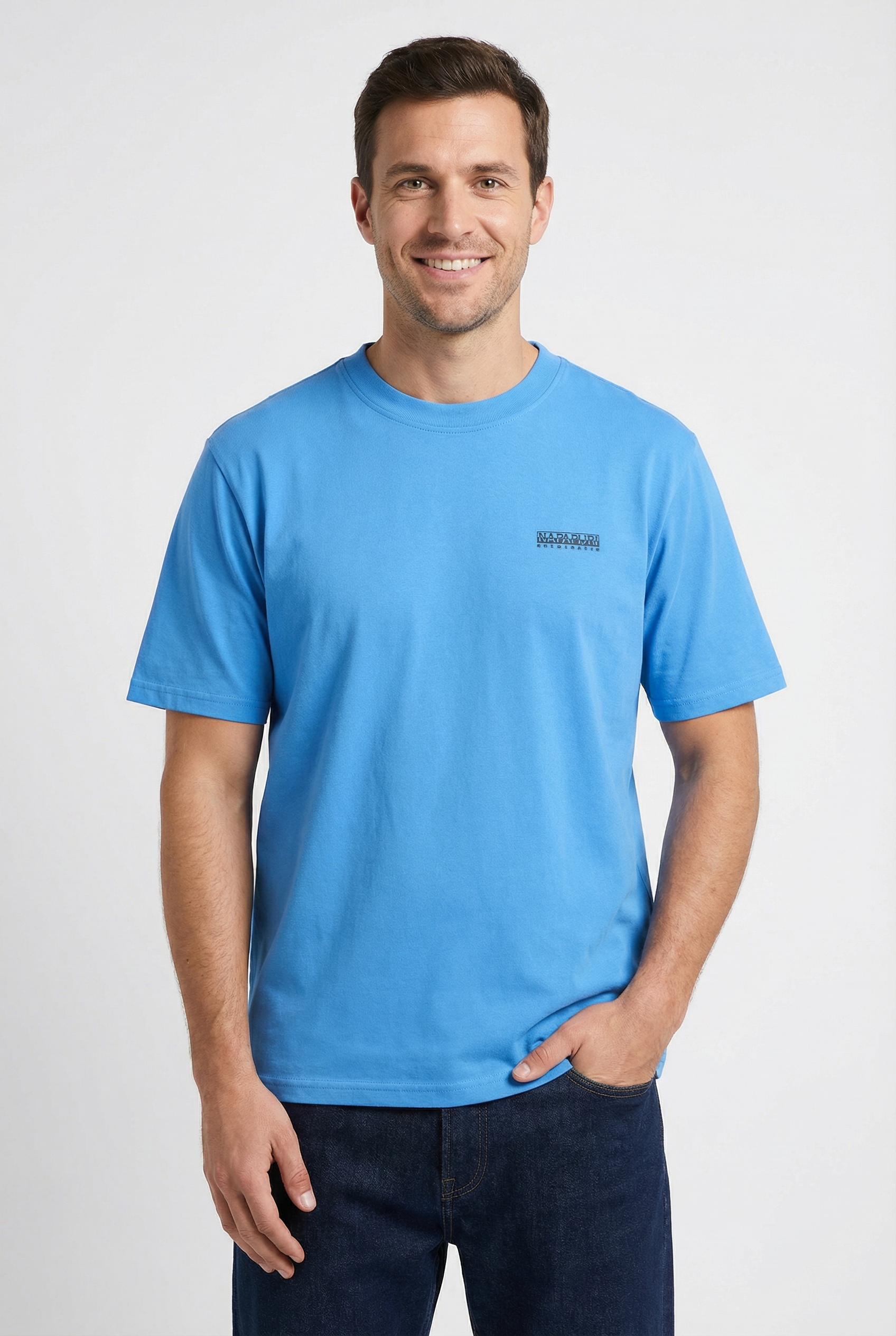 Napapijri T-Shirt "S-SMALL BOX" mit Markenlabel, aus Baumwolle