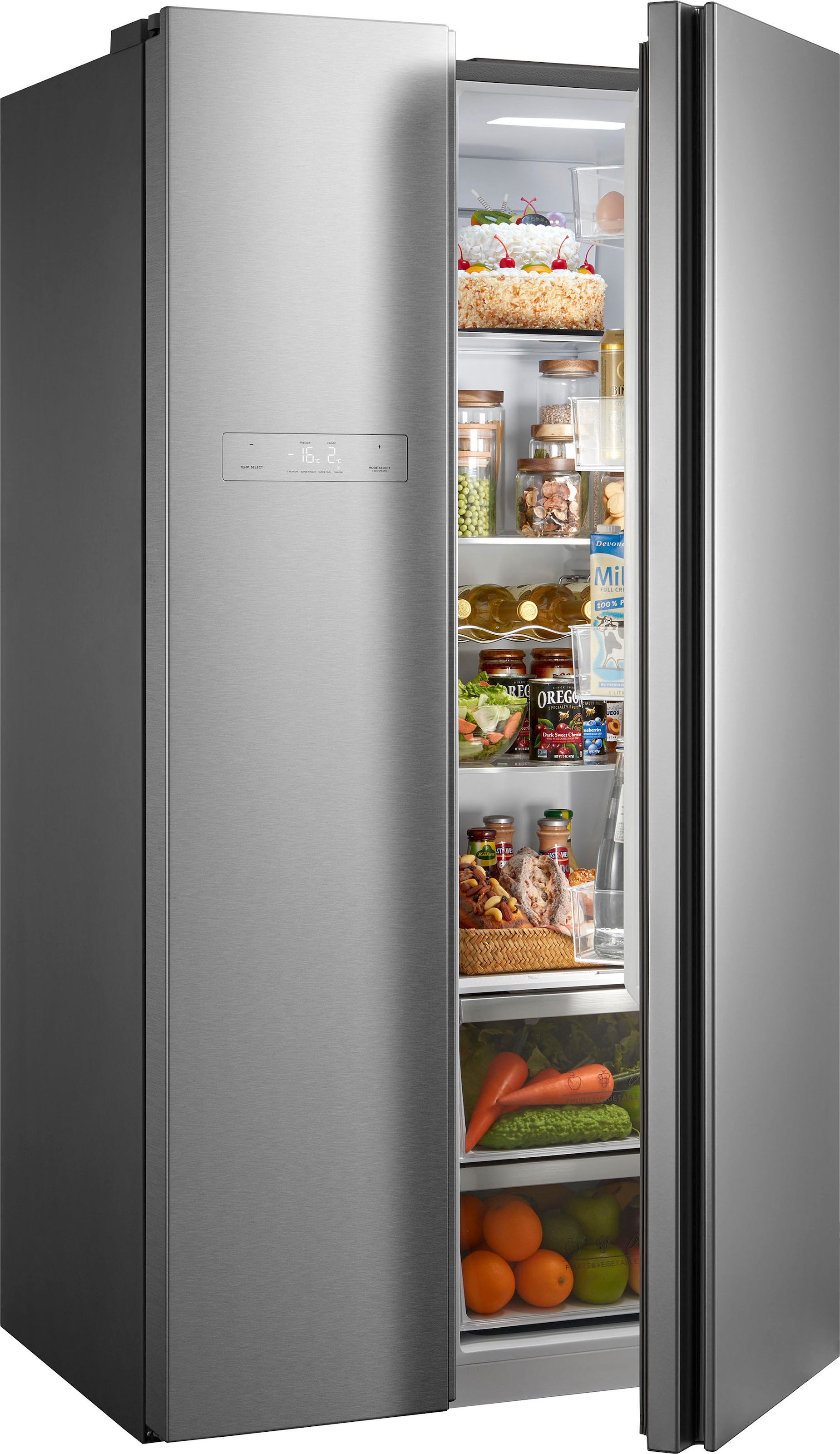 Hanseatic Side-by-Side "HSBS17590CI" 179,3 cm hoch 91 cm breit Abtauautomat günstig online kaufen