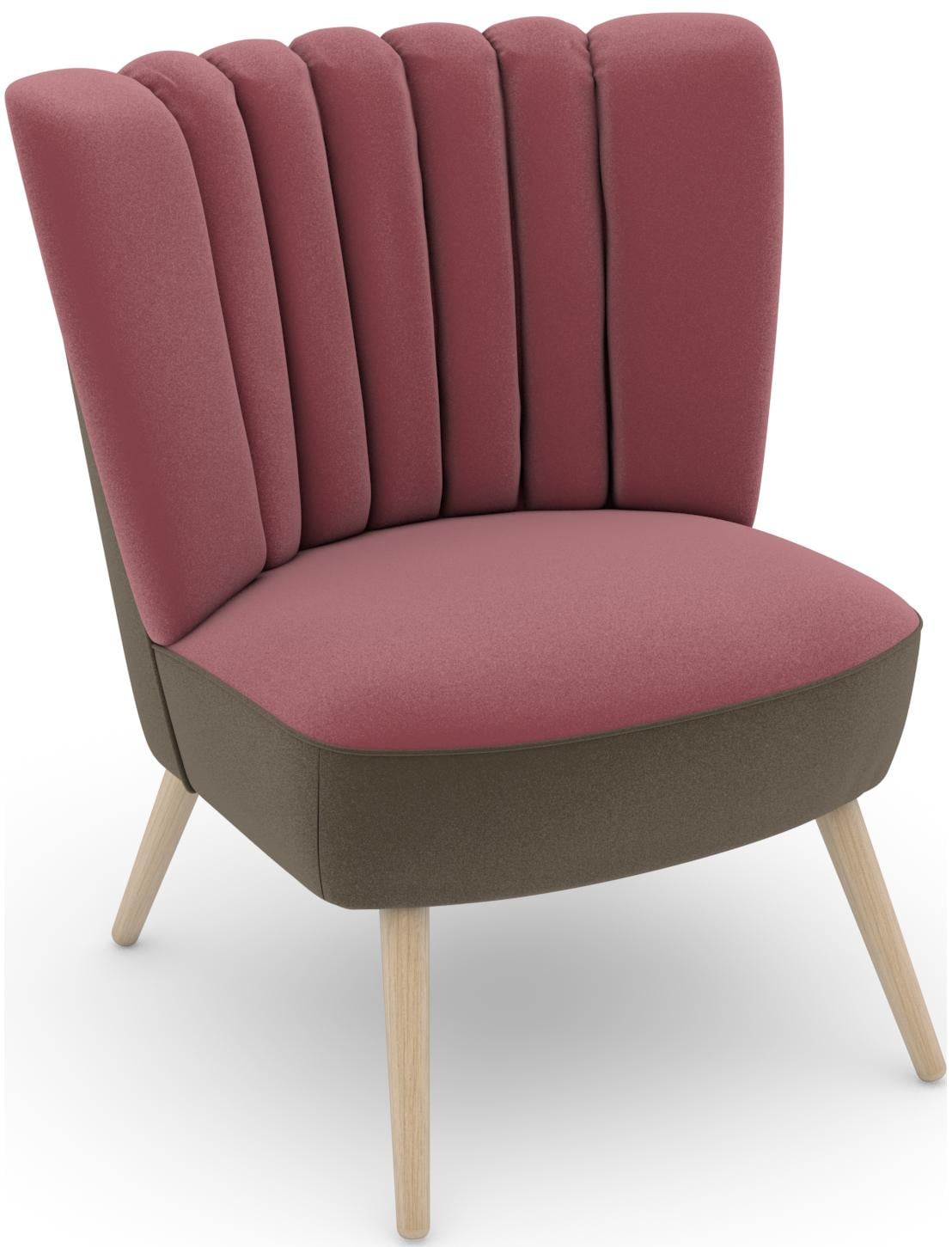 Max Winzer Sessel "build-a-chair Aspen, Loungesessel mit Samtvelours Bezug,", im Retrolook, zum Selbstgestalten