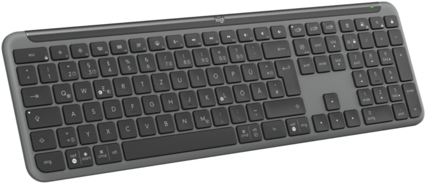 Logitech Wireless-Tastatur »Signature Slim K950« (Anpassbare Höhe | Fn-Tasten | Ziffernblock)